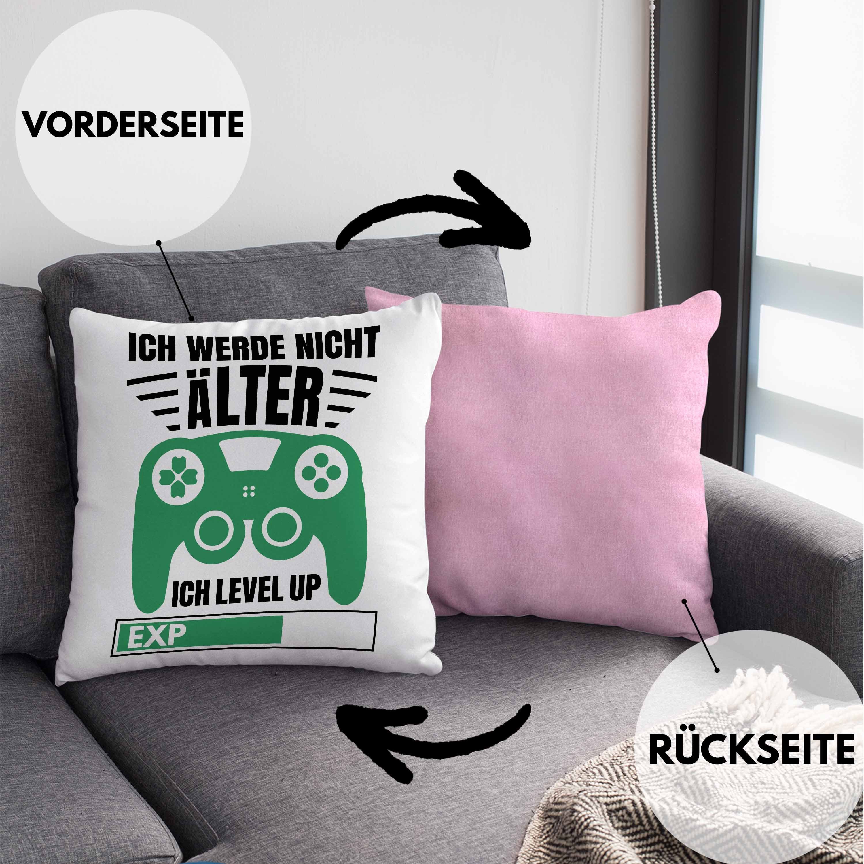 Trendation Zocker Der Geburtstag Geschenkidee Lustiger Kissen - Tut Dekokissen Füllung Nix Dekokissen Zocken Der Spruch Will Trendation mit Nur Gamer Gaming Rosa 40x40 Geschenk