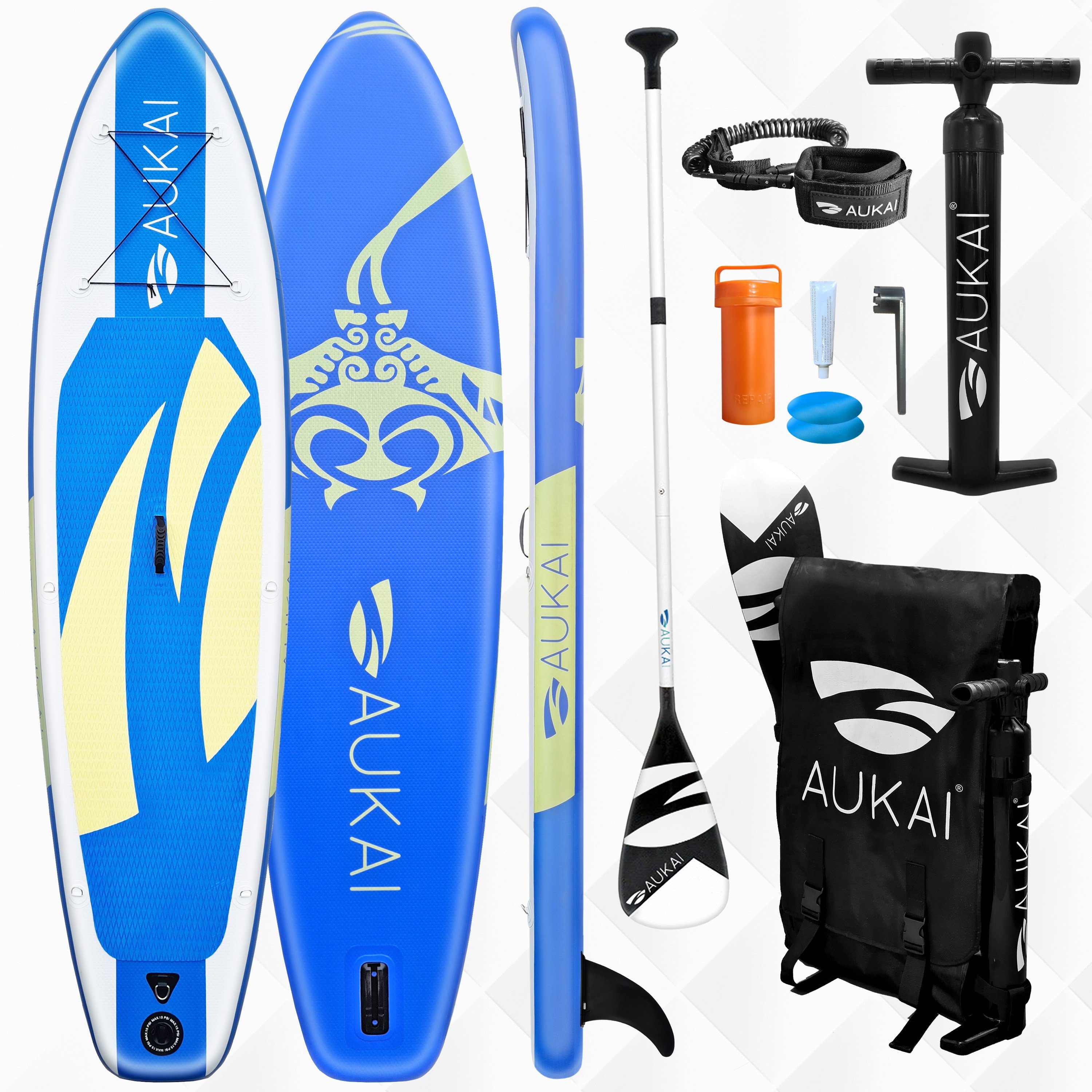 + Surfbrett Paddelboard aufblasbar Paddling \