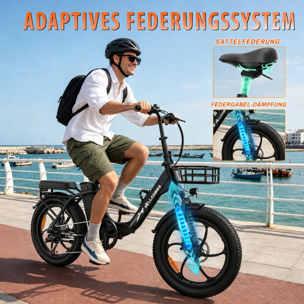 SSY E-Bike modernes City-E-Bike, Mittelmotor, (36V 15Ah Lithium-Akku), Shimano 7-Gang-Schaltung