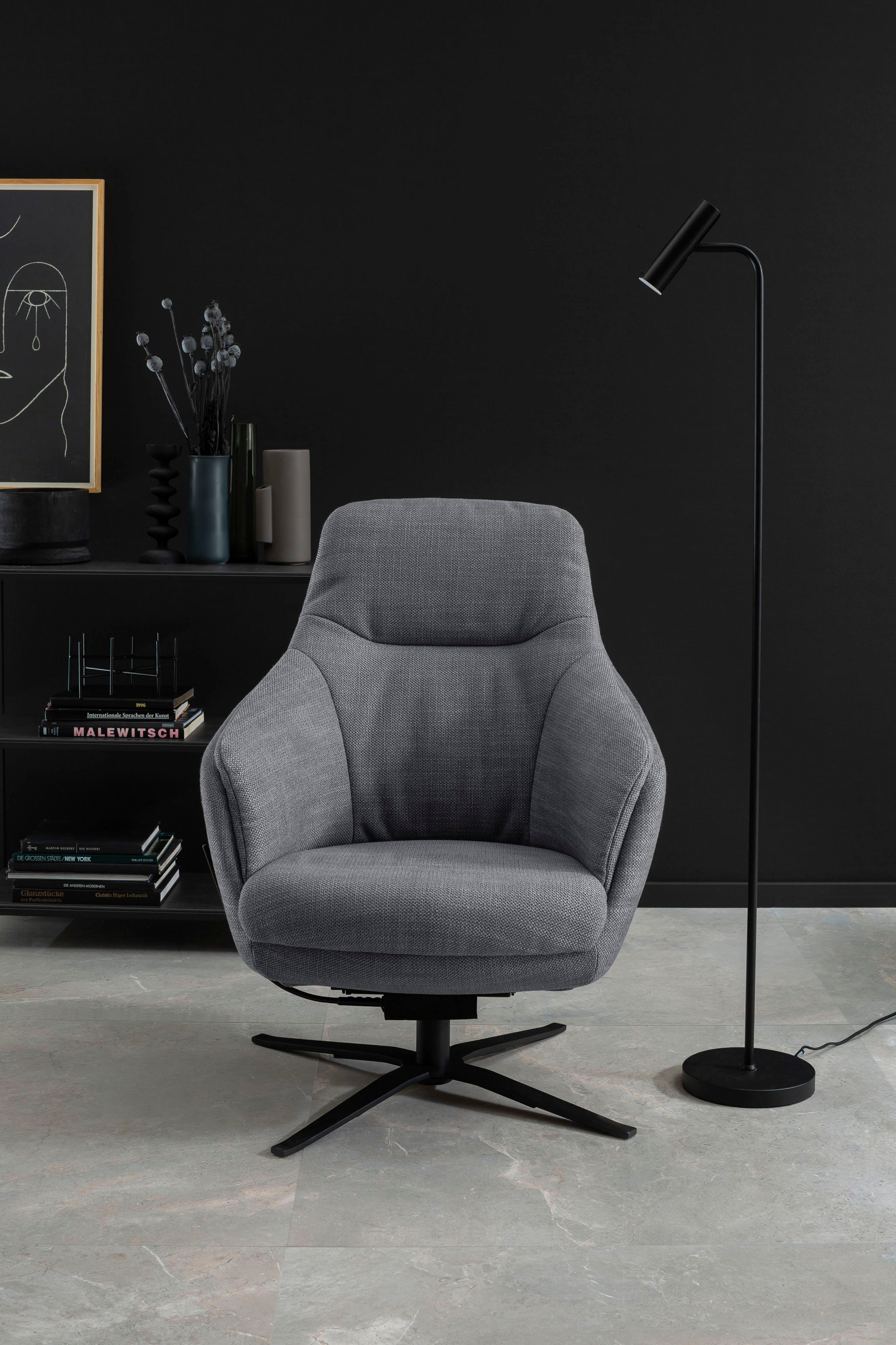 SCHÖNER WOHNEN-Kollektion Drehsessel Sky Sessel bequemer Loungesessel mit tollem Sitzkomfort, wahlweise mit Wippfunktion für noch mehr Wohlfühlkomfort