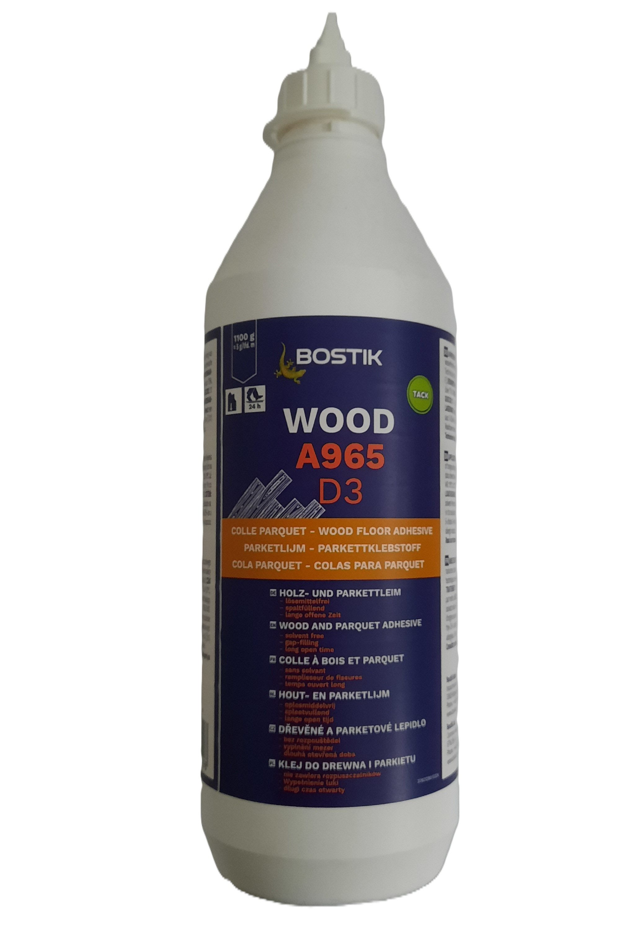 BOSTIK Klebstoff Bostik Wood A965 D3 1100g Flasche Holzleim Parkettleim, gebrauchsfertig