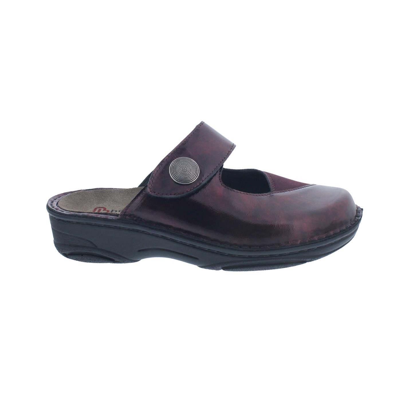 BERKEMANN Berkemann Heliane Clog, bordeaux, Lackleder / Stretch, Wechselfußbett Clog