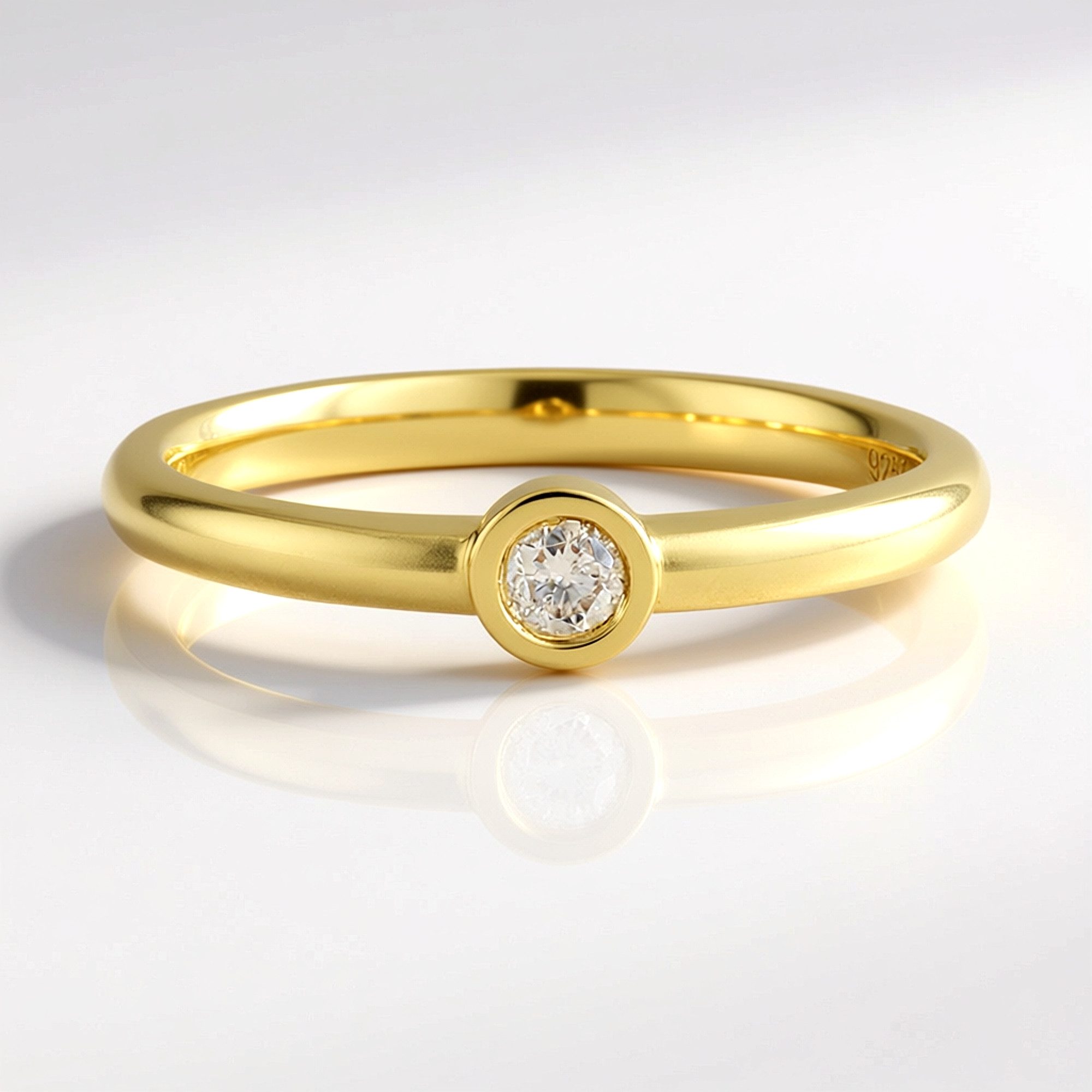 Cavill Diamantring Choco Diamond – vergoldeter Silberring (1-tlg)