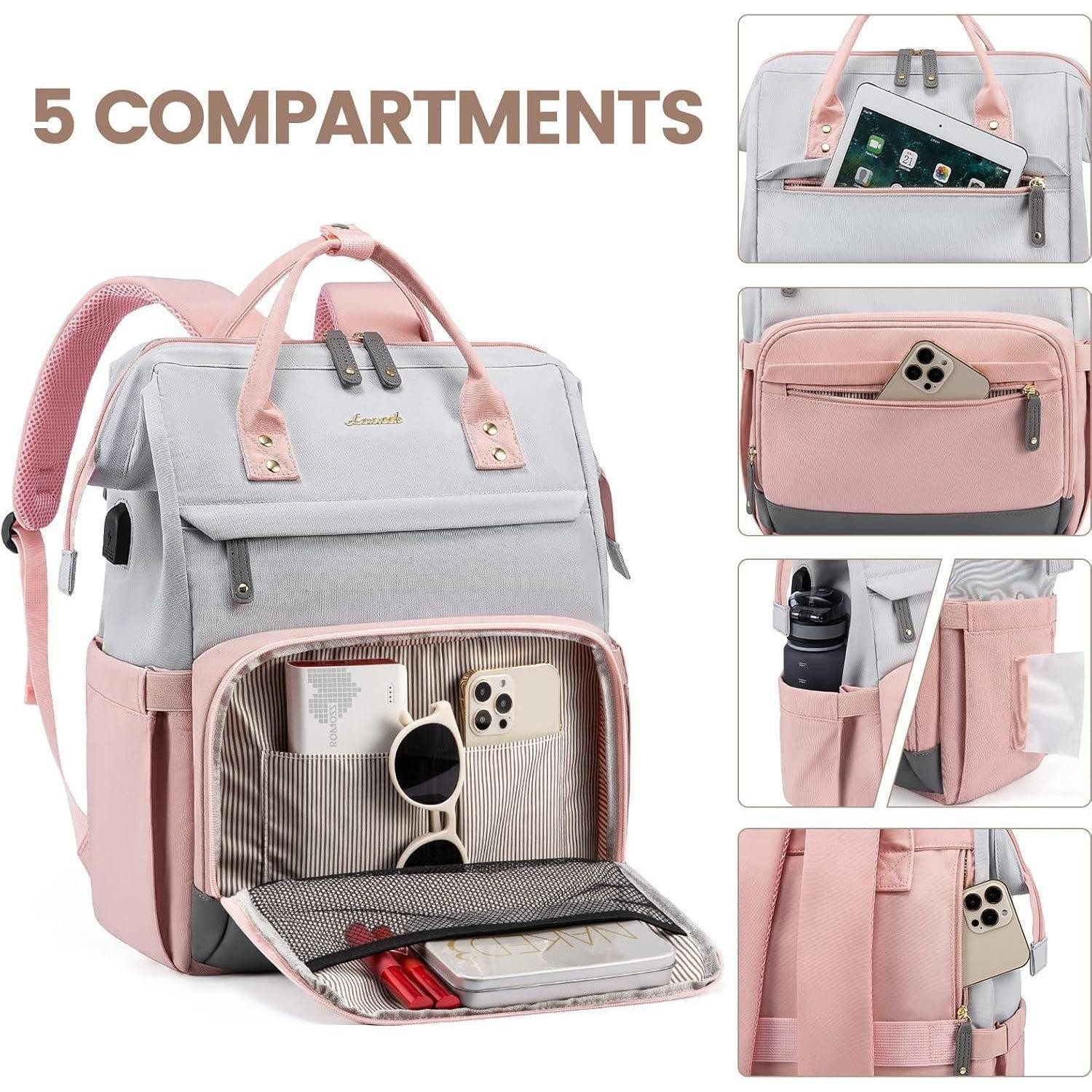 LuxusKollektion Laptoprucksack Rucksack Damen Groß 17.3 Zoll Laptop Schulrucksack Mädchen Teenager