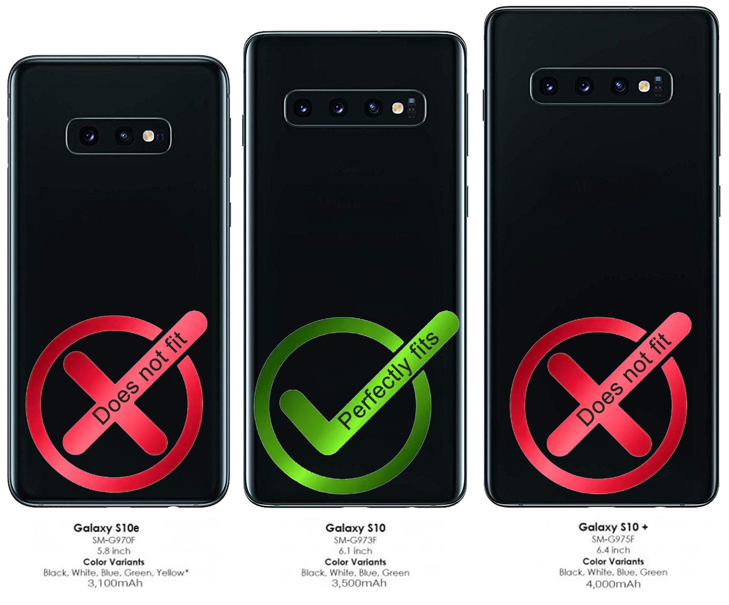 Burkley Handytasche Samsung Galaxy S10 Handytasche mit modularem Case (1-tlg., Book Case Lederhülle mit Kartenfach und Magnetverschluss), herausnehmbare Innenhülle, Kartenfächer mit Kick-Stand