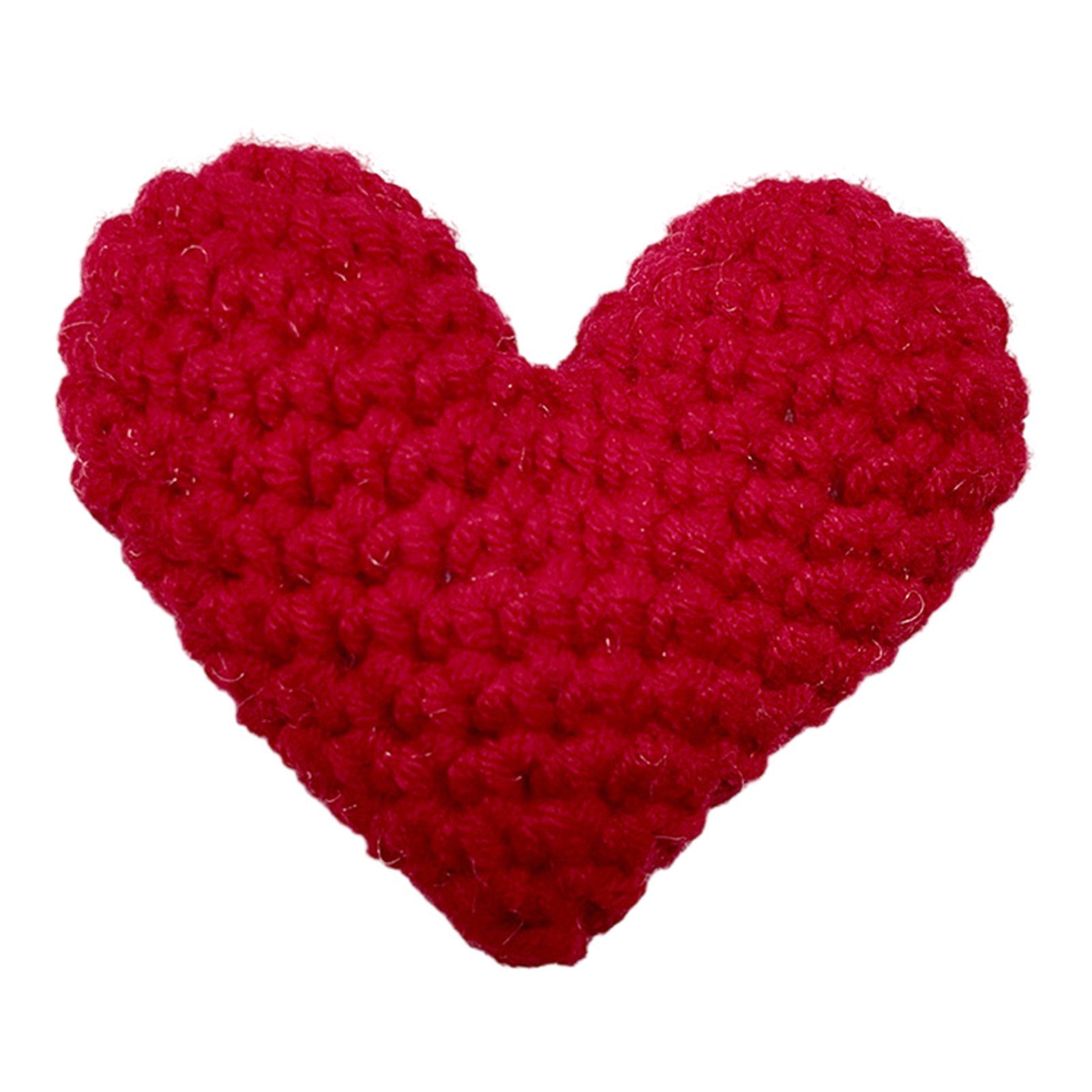 Blusmart Brosche Fertige Gewebte Herzen Aus Wolle, Personalisiertes, Schönes red