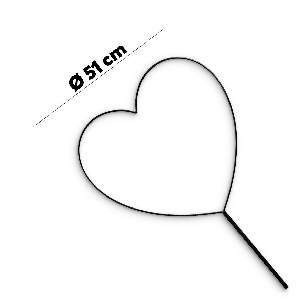matches21 HOME & HOBBY Dekofigur Großes Metall-Herz mit Stiel 50 cm schwarz günstig online kaufen