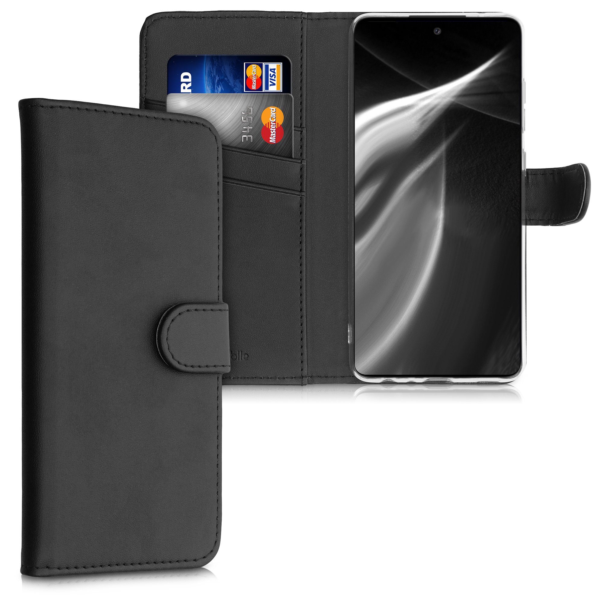 kwmobile Handyhülle Hülle für Samsung Galaxy A52 / A52 5G / A52s 5G, Kunstleder Handyhülle mit Kartenfächern und Standfunktion