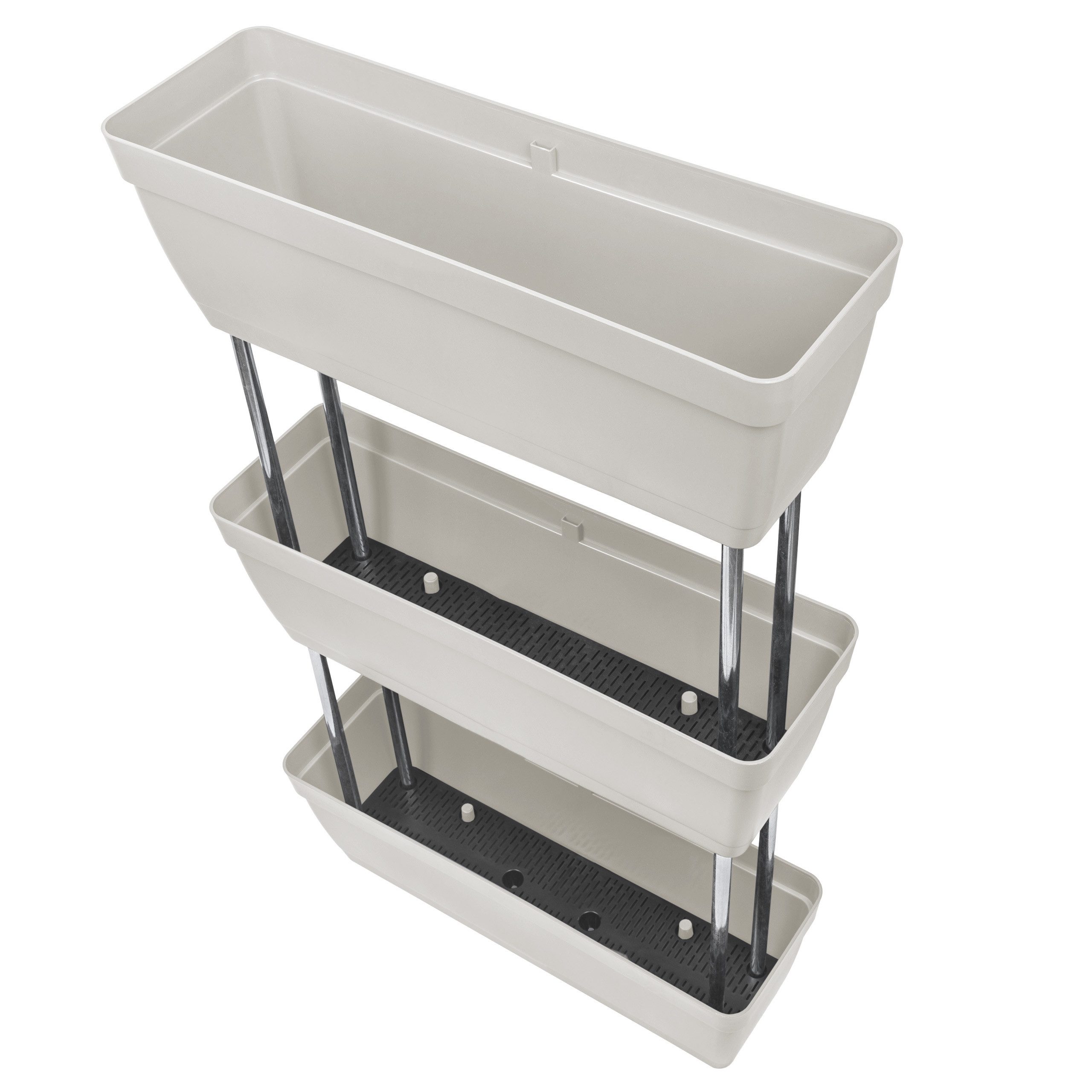 kamelshopping Blumenkasten Vertikal Pflanzkasten-Regal mit Wasserspeicher, ca. 50 cm breit, Pflanzpyramide, Pflanzregal, Kräuterregal für Garten und Balkon