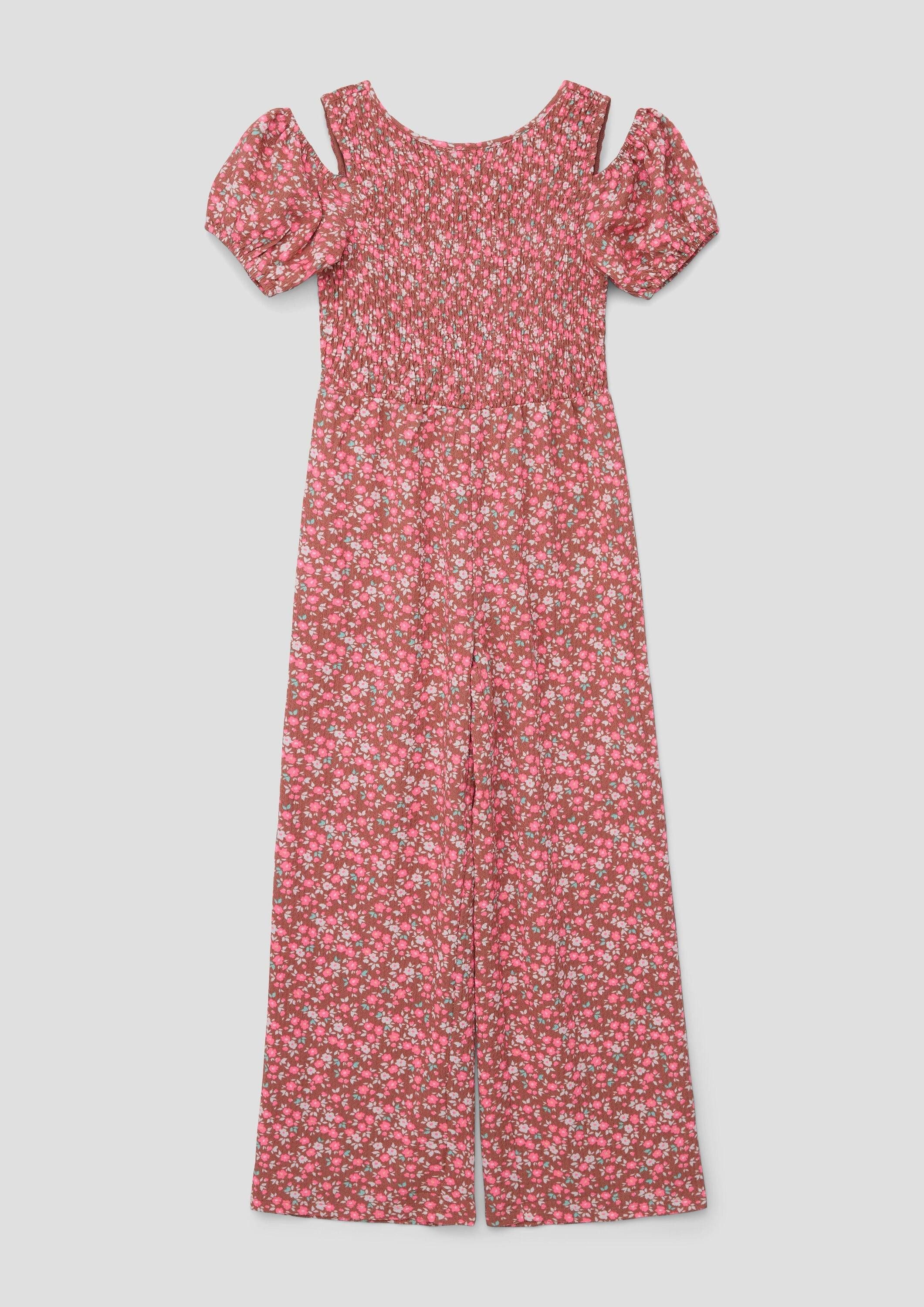 s.Oliver Jumpsuit Overall Jumpsuit mit Smok-Detail