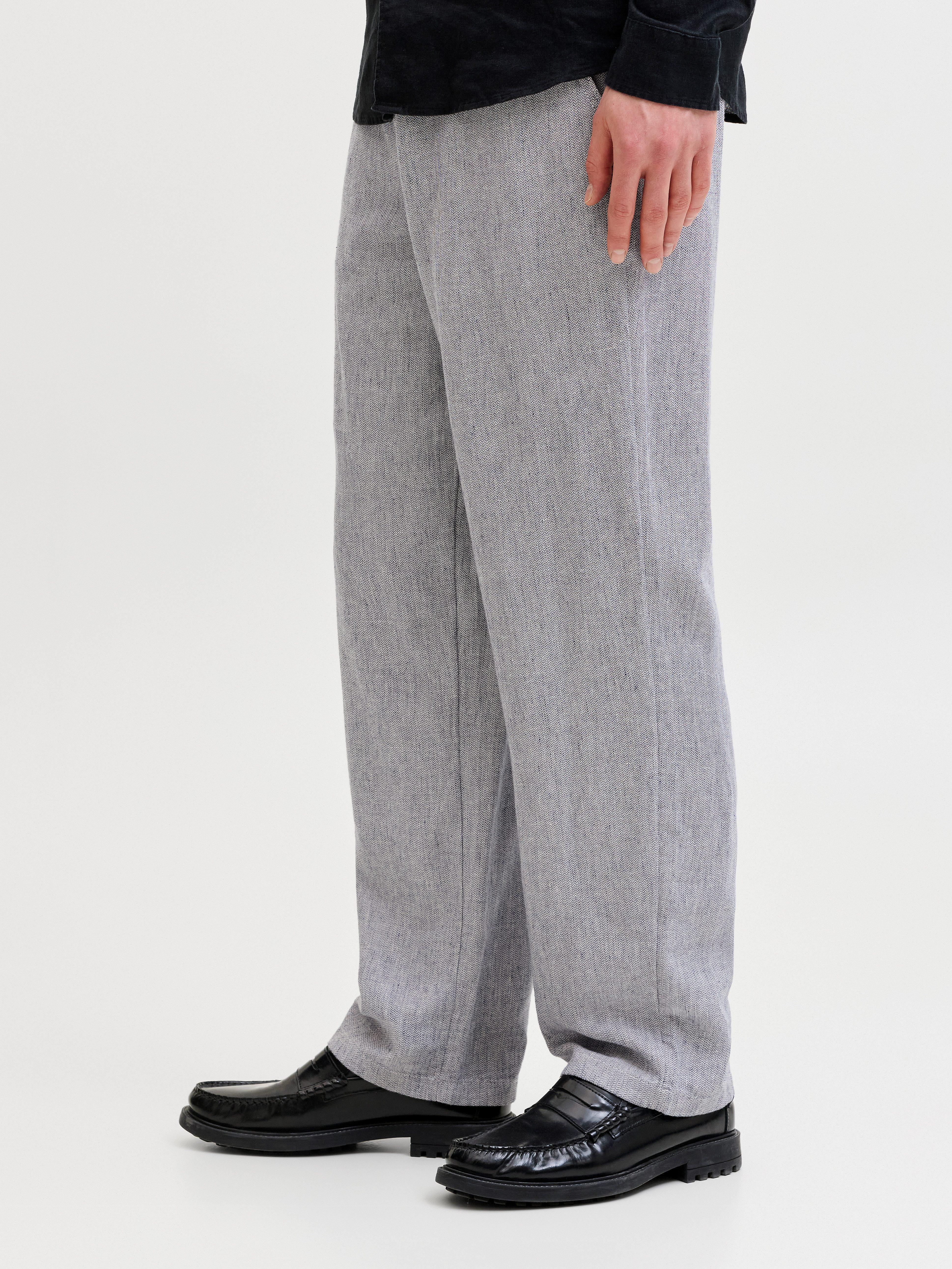 Jack & Jones Chinohose JPSTKARL MYKONOS LINEN BLEND CHINO