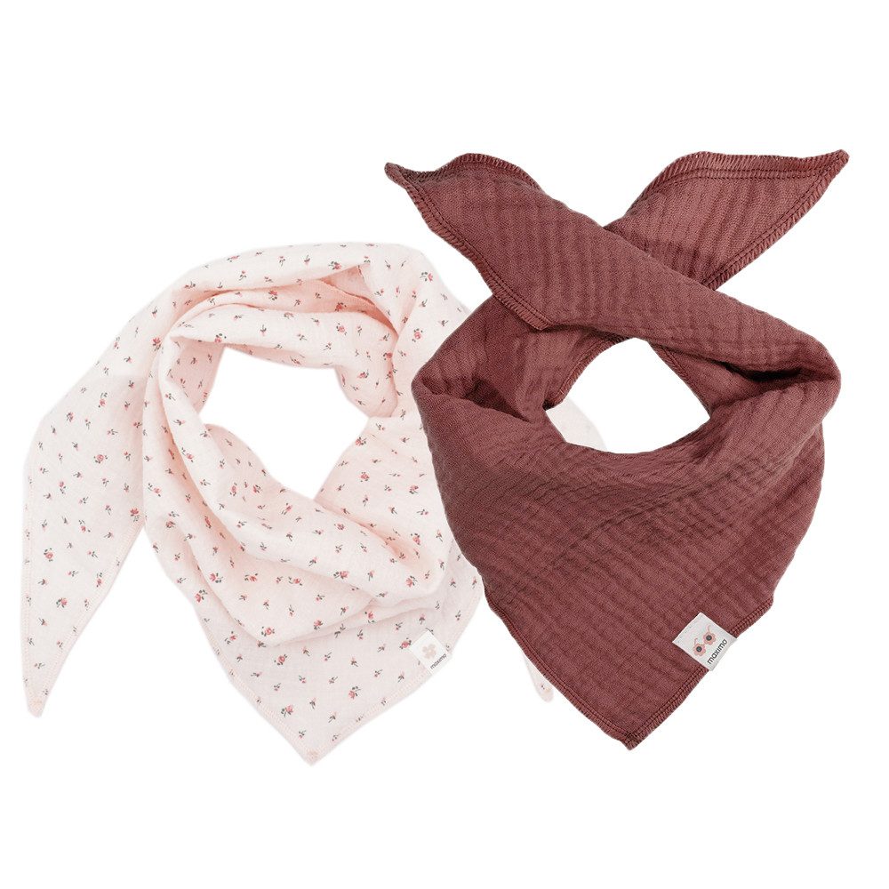 MAXIMO Halstuch GOTS-Dreiecktuch, Doppelpack Musselin, (1-St), Musselin