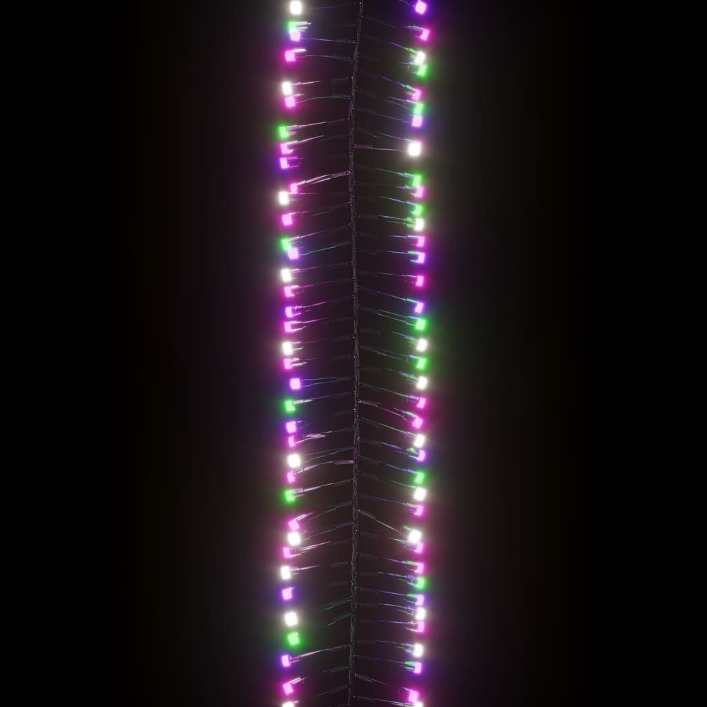 vidaXL Christbaumschmuck LED-Lichterkette mit PVC (1-tlg) Mehrfarbig Dunkelgrün und 400 Pastell m Pastell LEDs Mehrfarbig 7,4