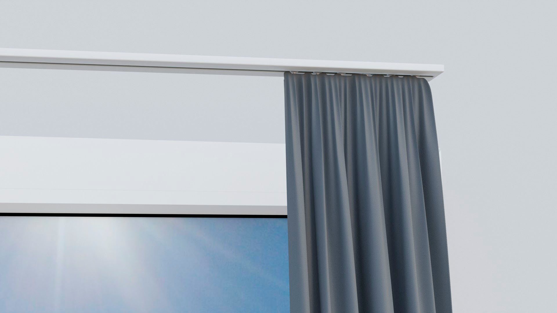 indeko Vorhangschiene Wendeschiene, 1-läufig, Aluminium, Innenlaufschiene 1- bis 4-läufig, Wunschmaßlänge