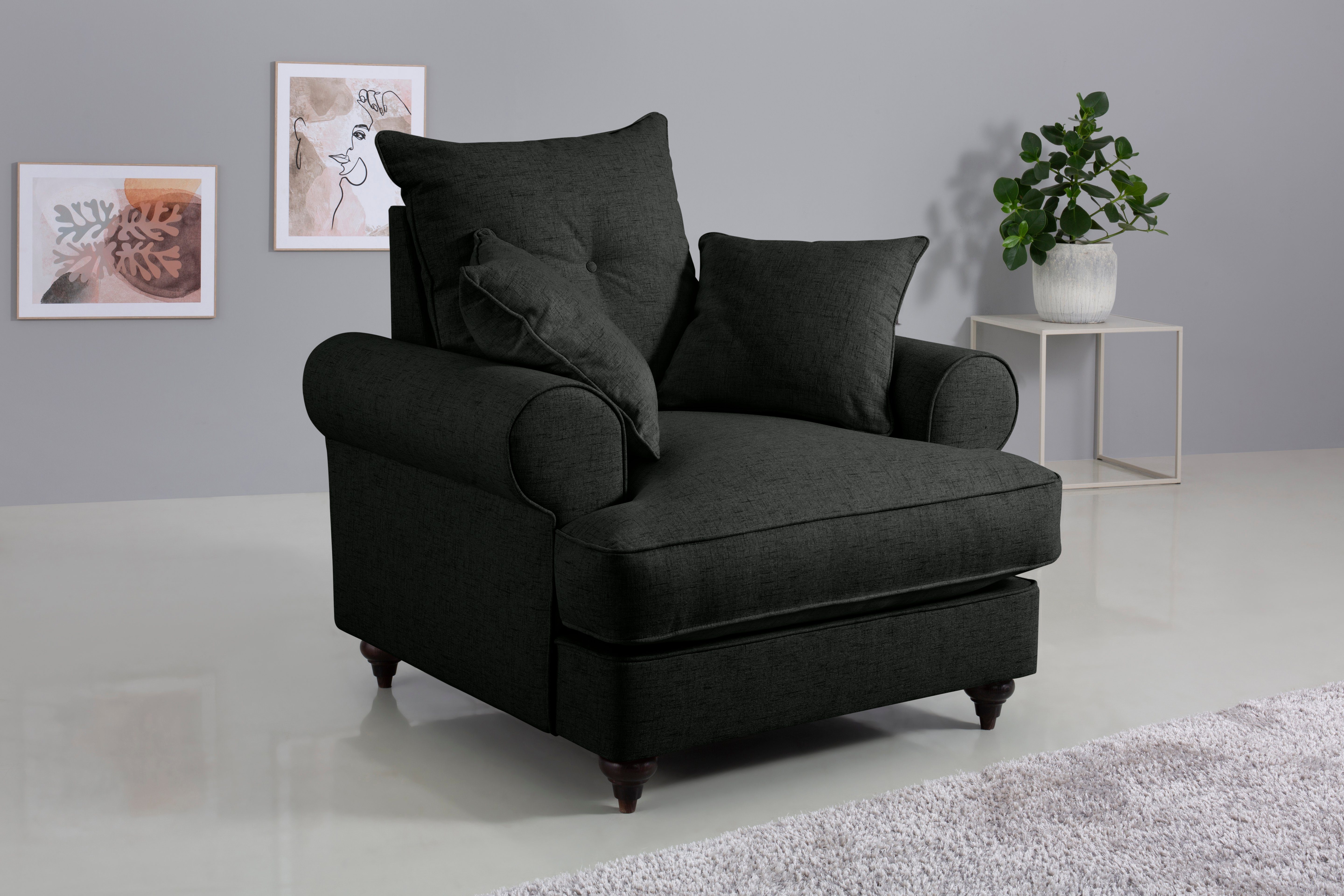 Home affaire Sessel hochwertigem erhältlich mit in Kaltschaum, anthrazite verschiedenen Bloomer, Farben