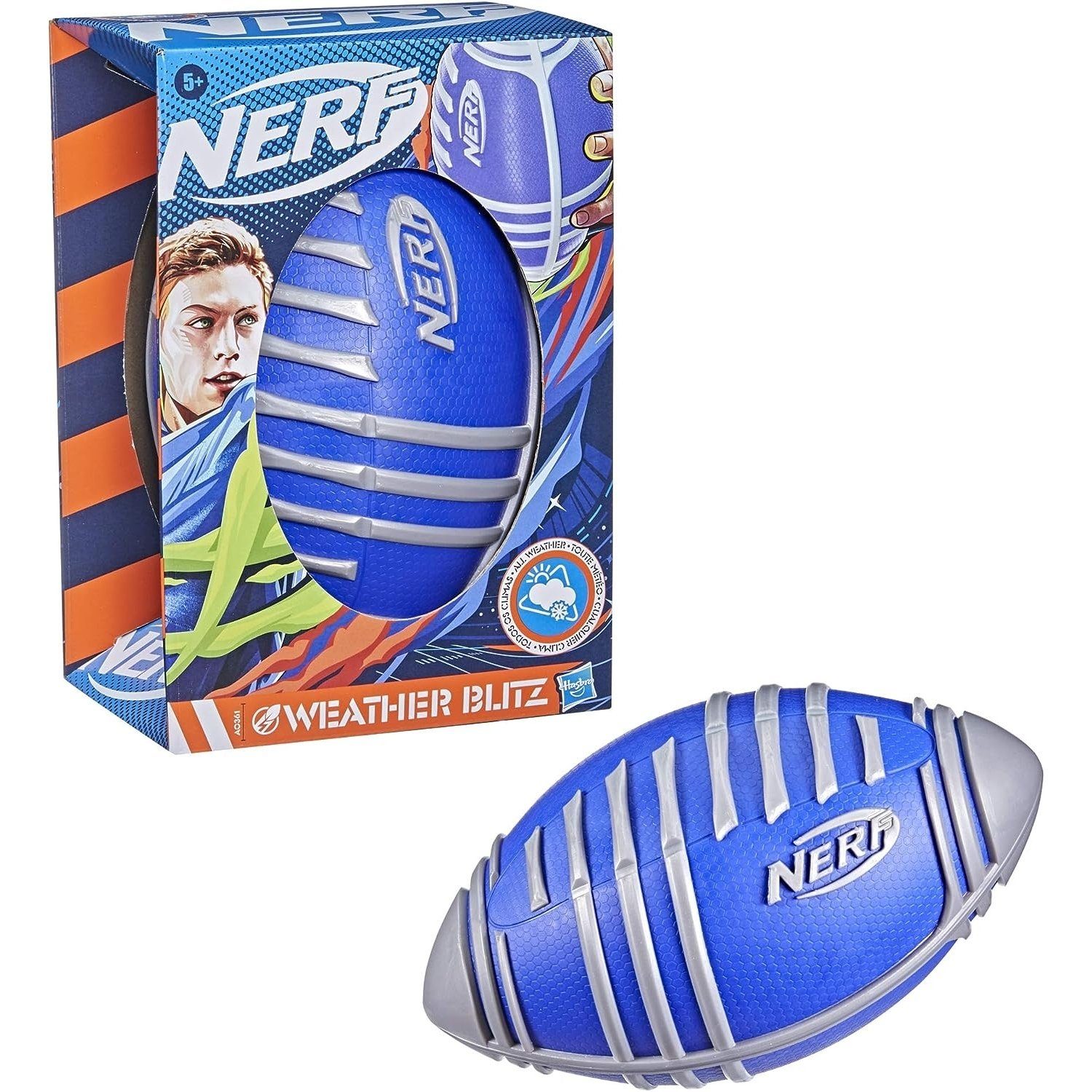 Hasbro Spielball NERF Weather Blitz Spielball Trainingsball Football für all Wetter -