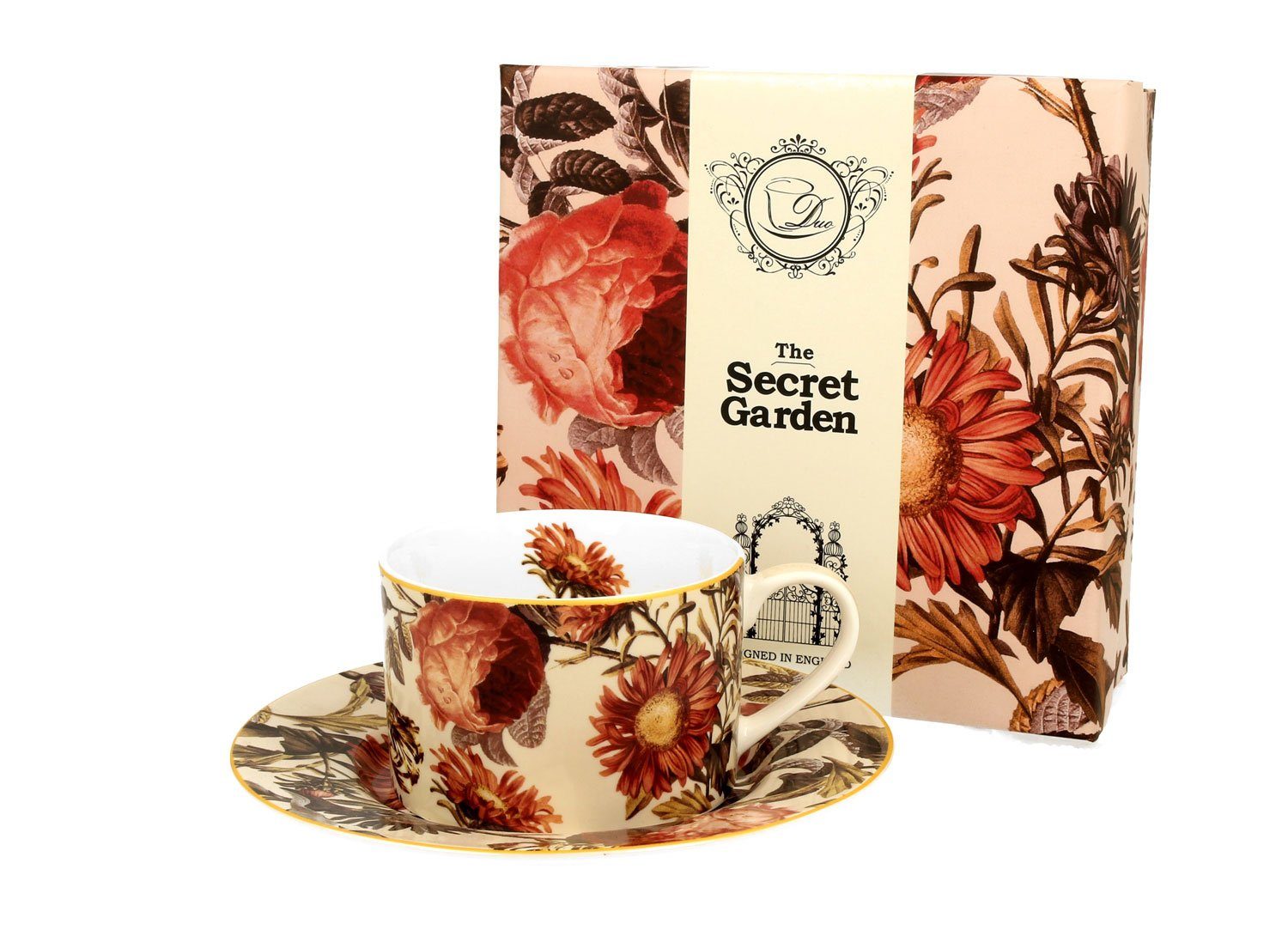 Tasse Tasse und Untertasse "Peony", ca. 240 ml