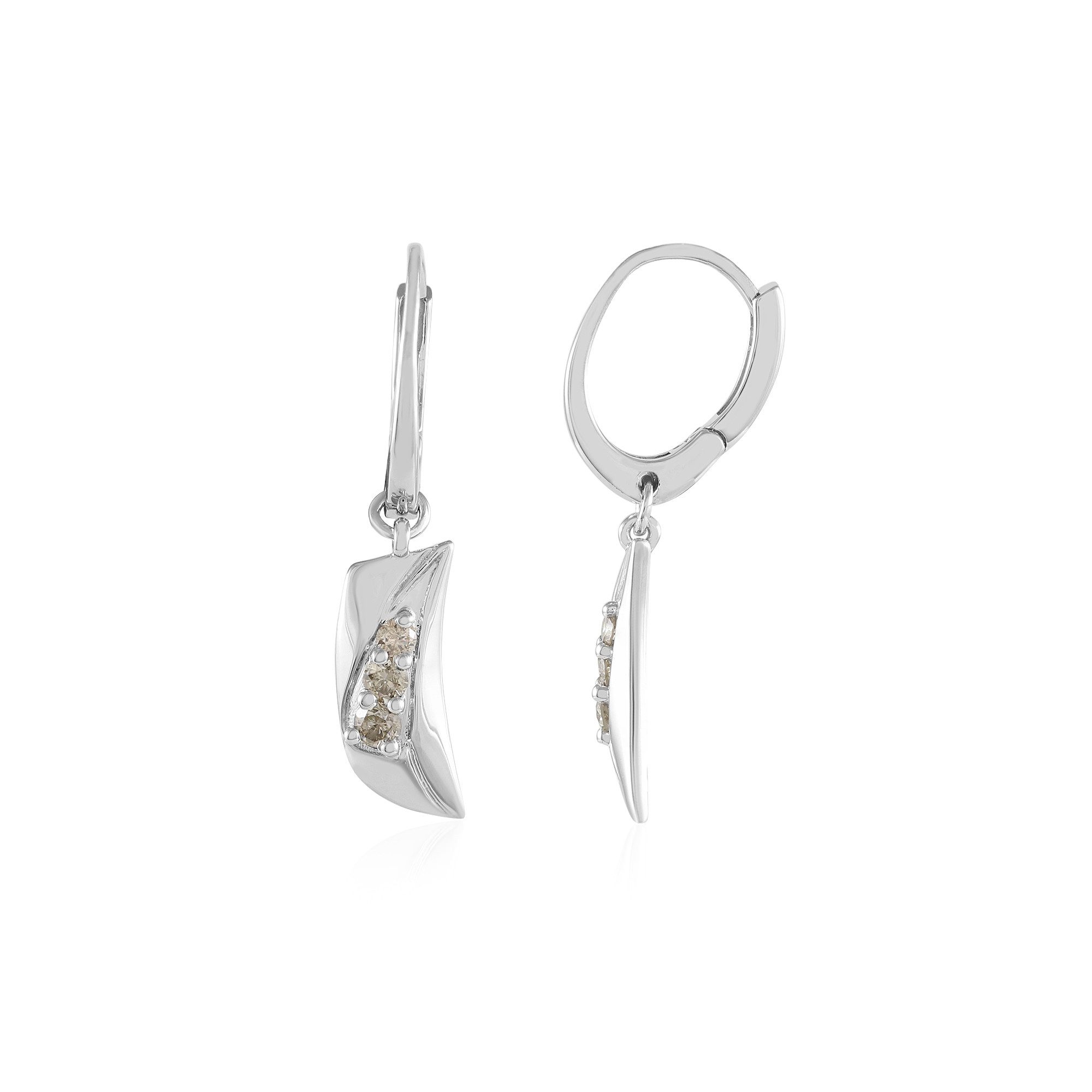 Cavill Ohrring-Set Champagner Diamant Silber Ohrringe 0,262ct (2-tlg)