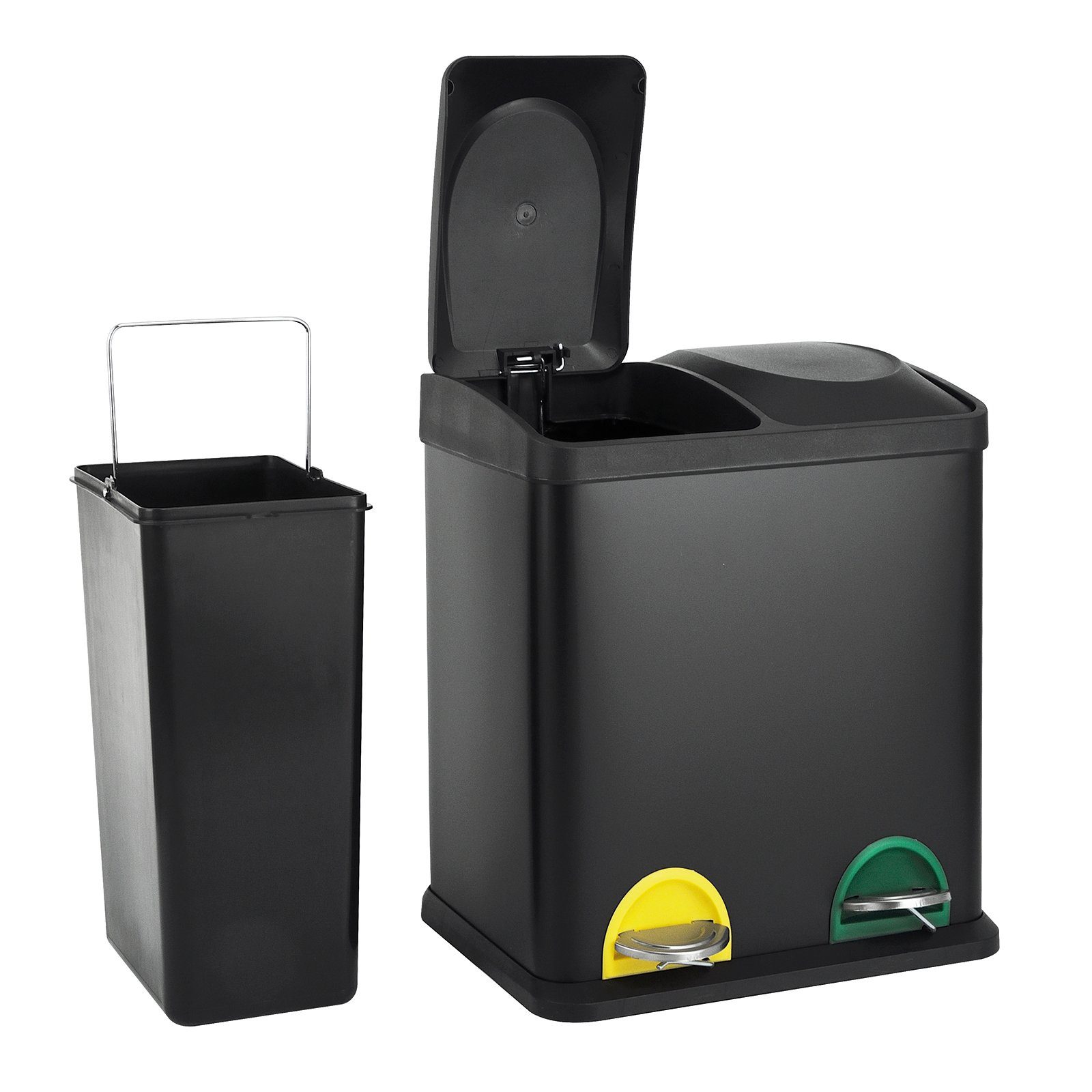 Abfalleimer Kücheneimer automatischer Deckelöffnung Mülleimer 25L aus  Kunststoff