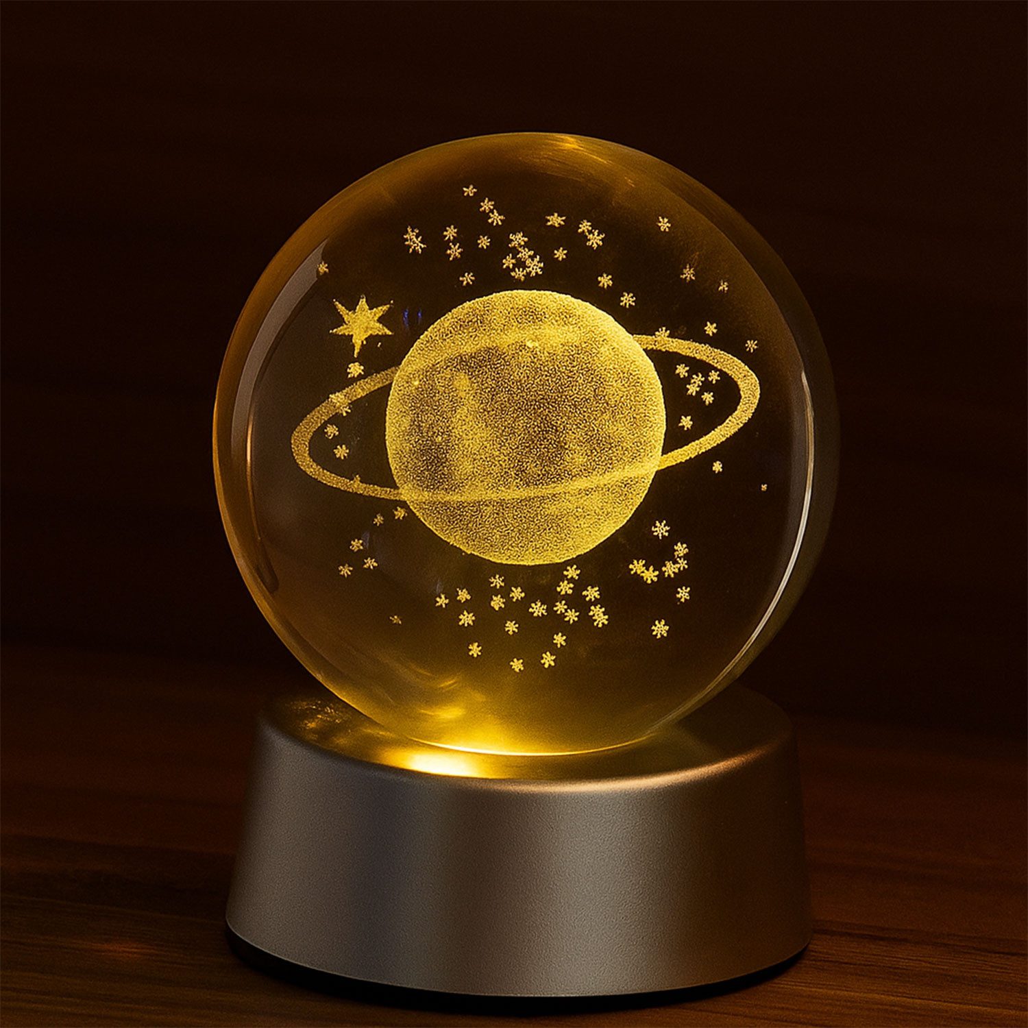Jungengel Dekoobjekt Saturn Kristallkugel Geschenkset Halskette günstig online kaufen