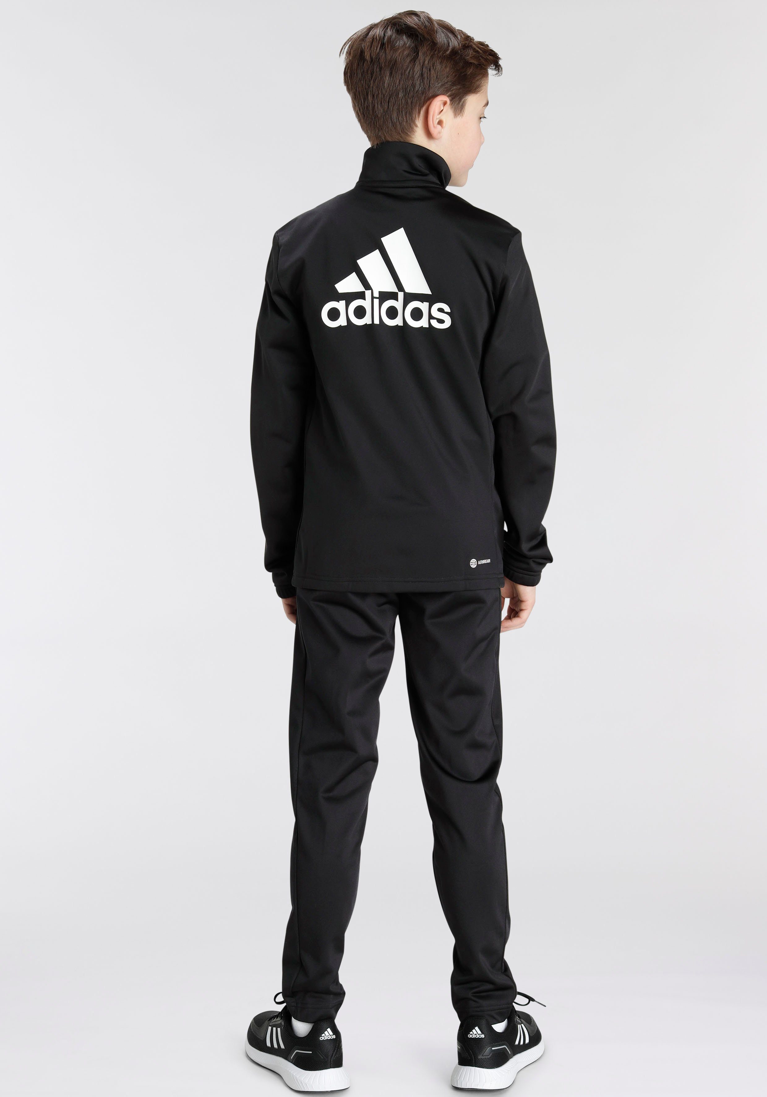 adidas LOGO (2-tlg) Black ESSENTIALS Sportswear Trainingsanzug / White BIG
