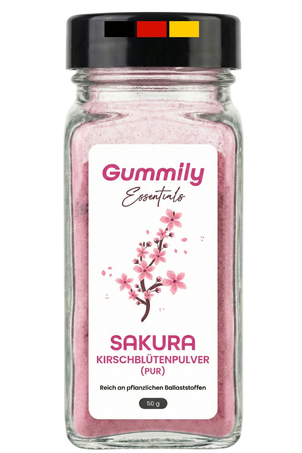 Gummily® Sakura Pulver - reich an Anthocyanen & Flavonoid Pulver, 50 g