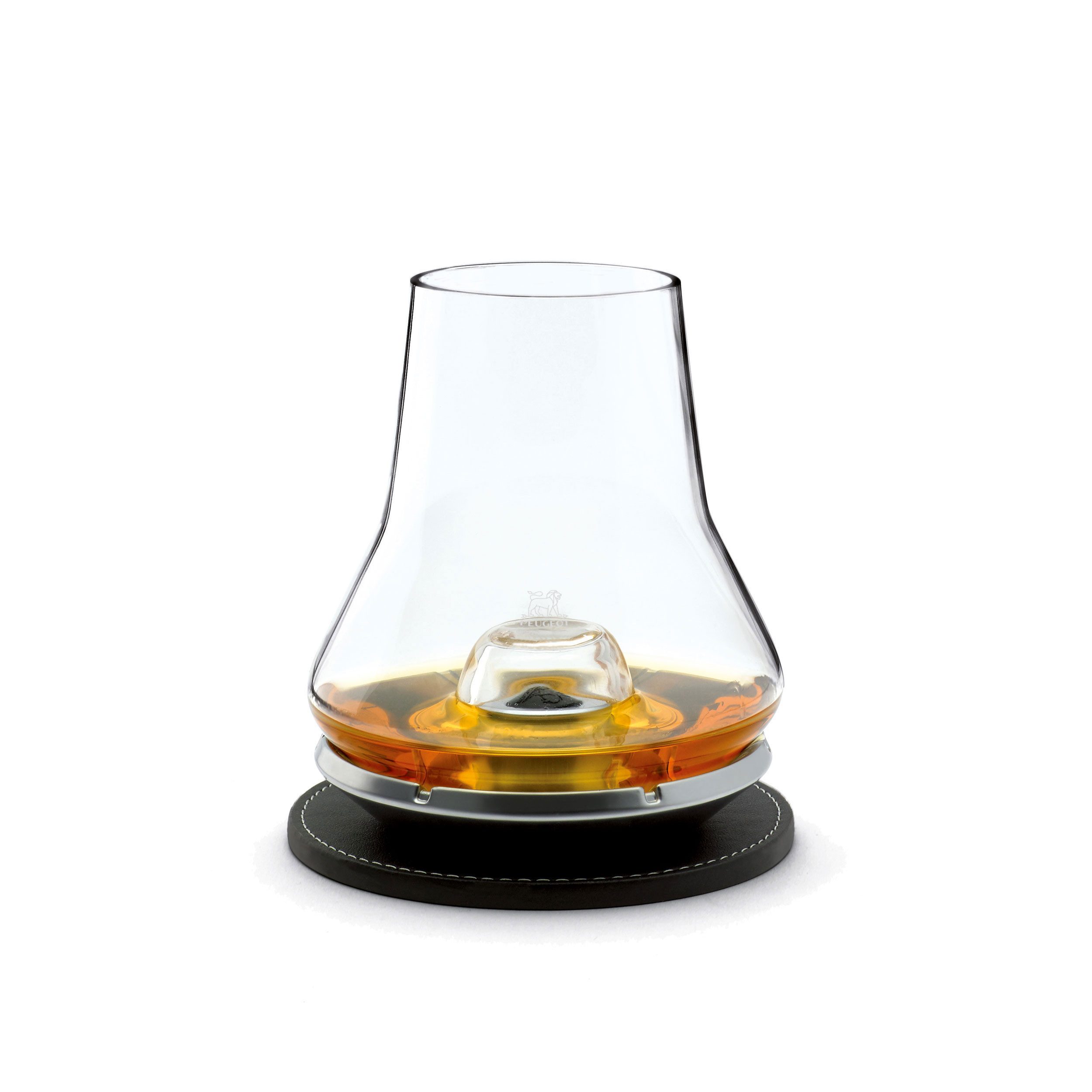 Whiskyglas LES IMPITOYABLES Degustationsset Whisky Dreiteilig Glas mit Untersetze