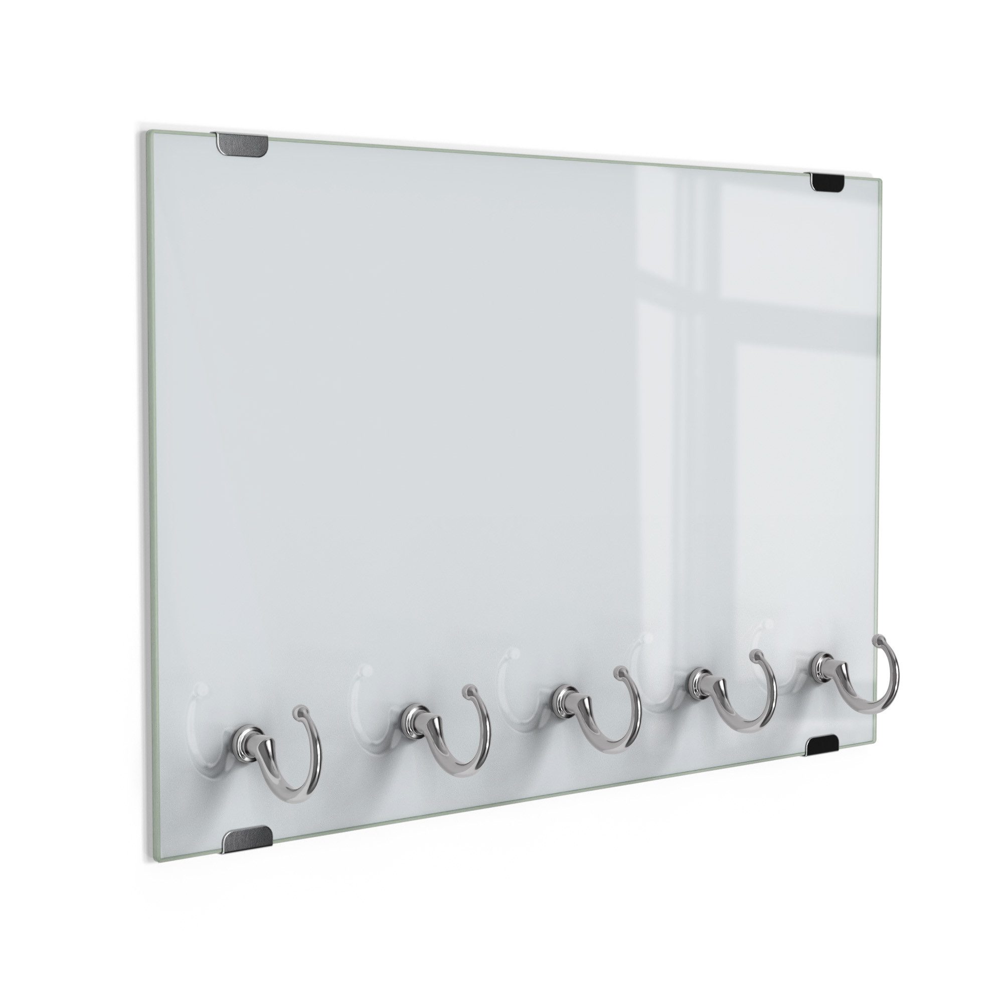 DEQORI Schlüsselbrett 'Unifarben - Hellgrau', (1 St), Schlüsselhalter Schlüssel Haken Schlüsselboard modern Schlüsselleiste