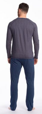 Eskimo Schlafanzug Herren Schlafanzug lang (2 tlg) Single Jersey Qualität