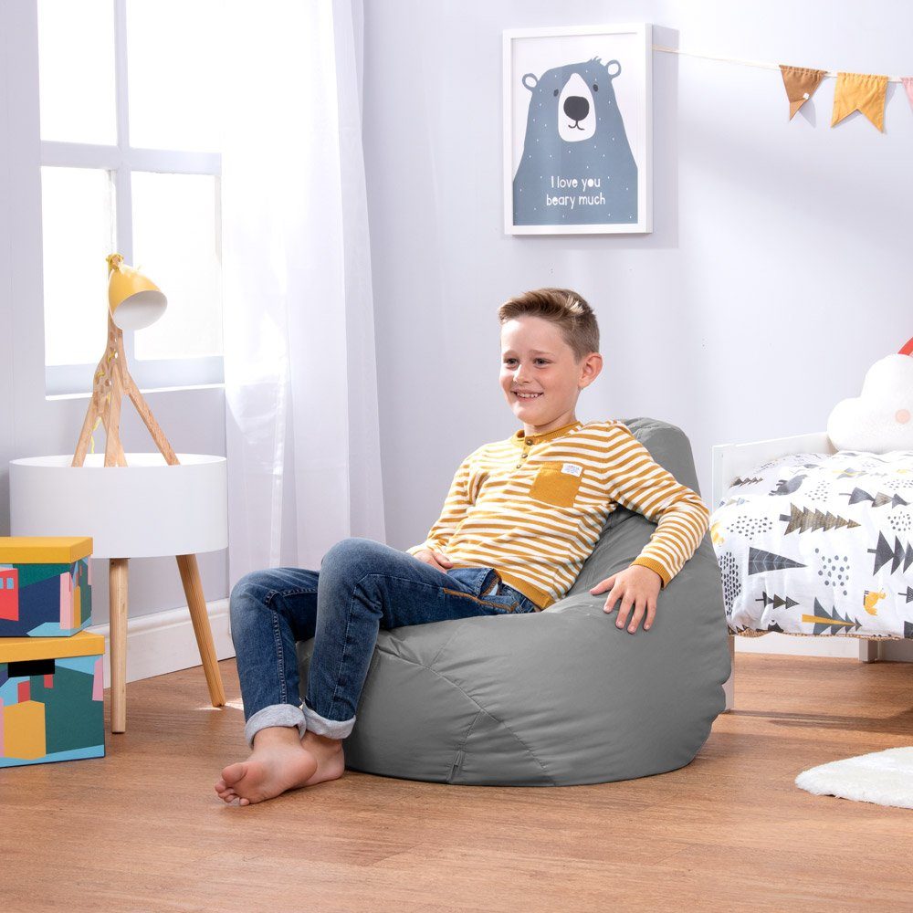 Sitzsack Veeva Kinder Outdoor Sitzsack-Sessel für hellgrau