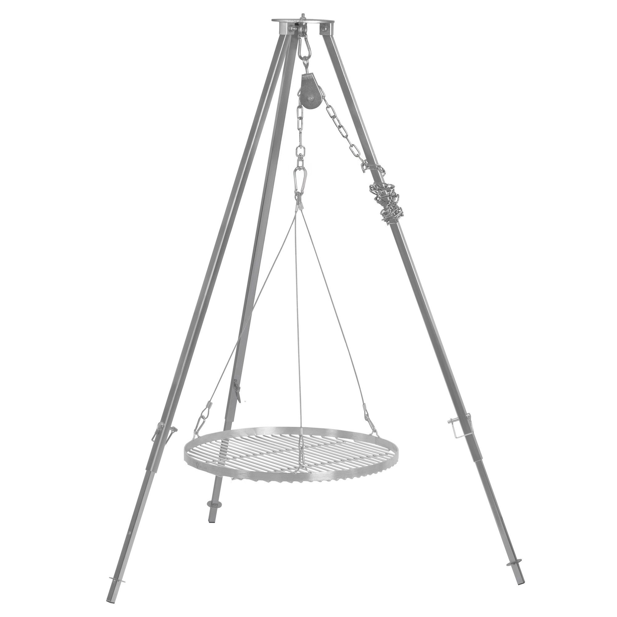 BBQ-Toro Schwenkgrill Dreibein Grill mit Ø 50 cm Grillrost, 110 - 175 cm, Dreibein für Schwe, Einfache Reinigung