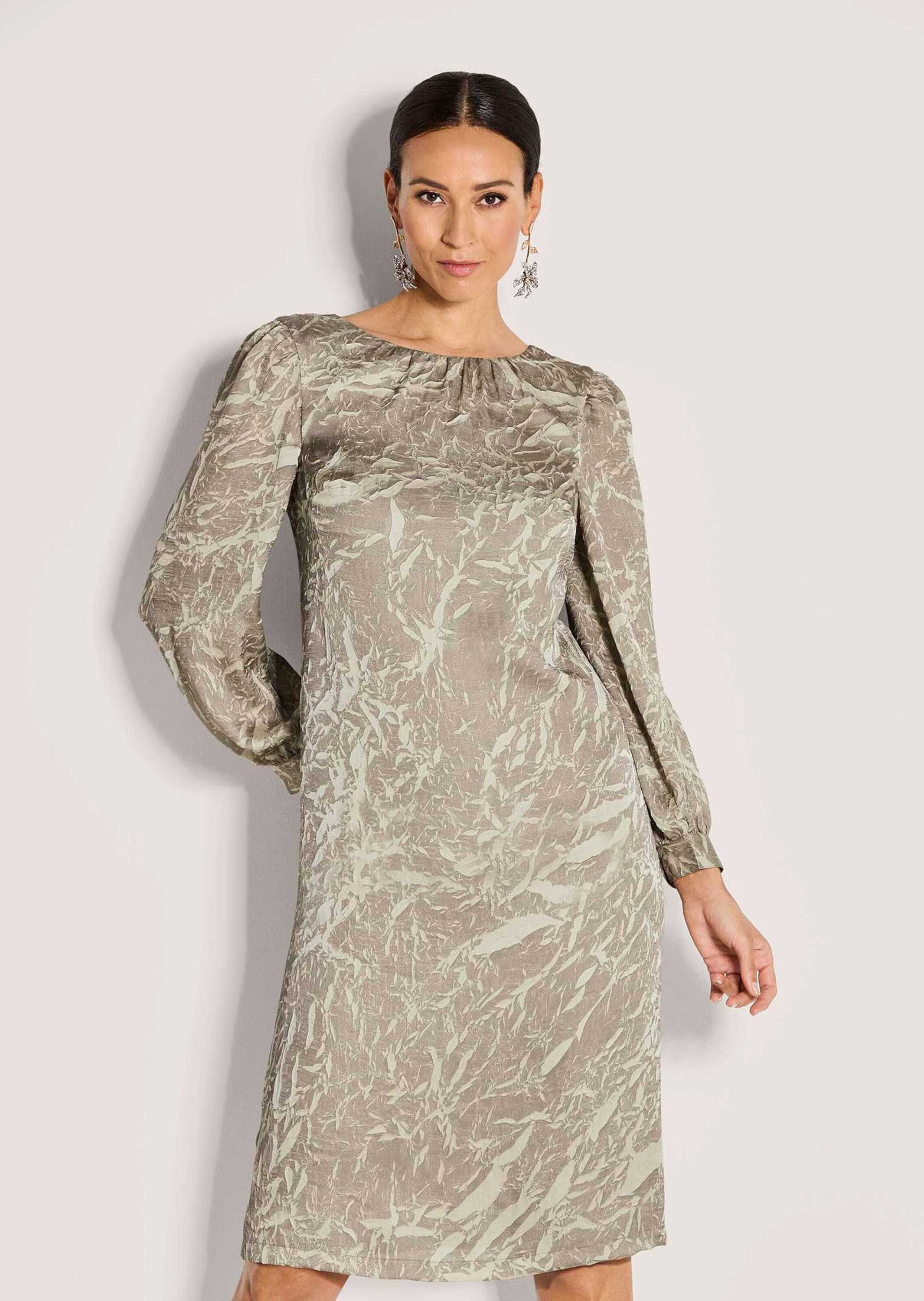 MADELEINE Midikleid Modernes Crash-Kleid mit Two-Tone-Effekt Rundhals, Falt günstig online kaufen