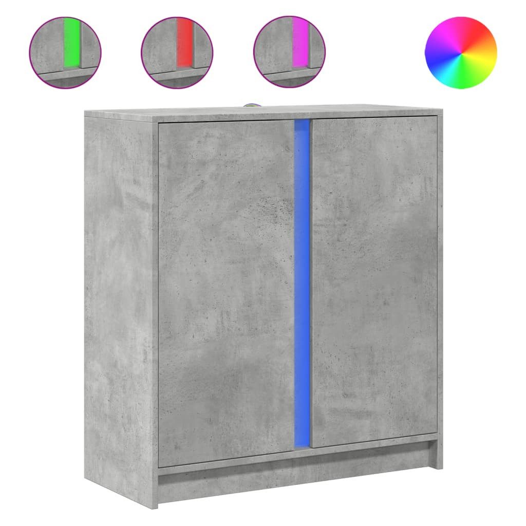 vidaXL Sideboard LED-Sideboard Betongrau 77x34x85 cm günstig online kaufen