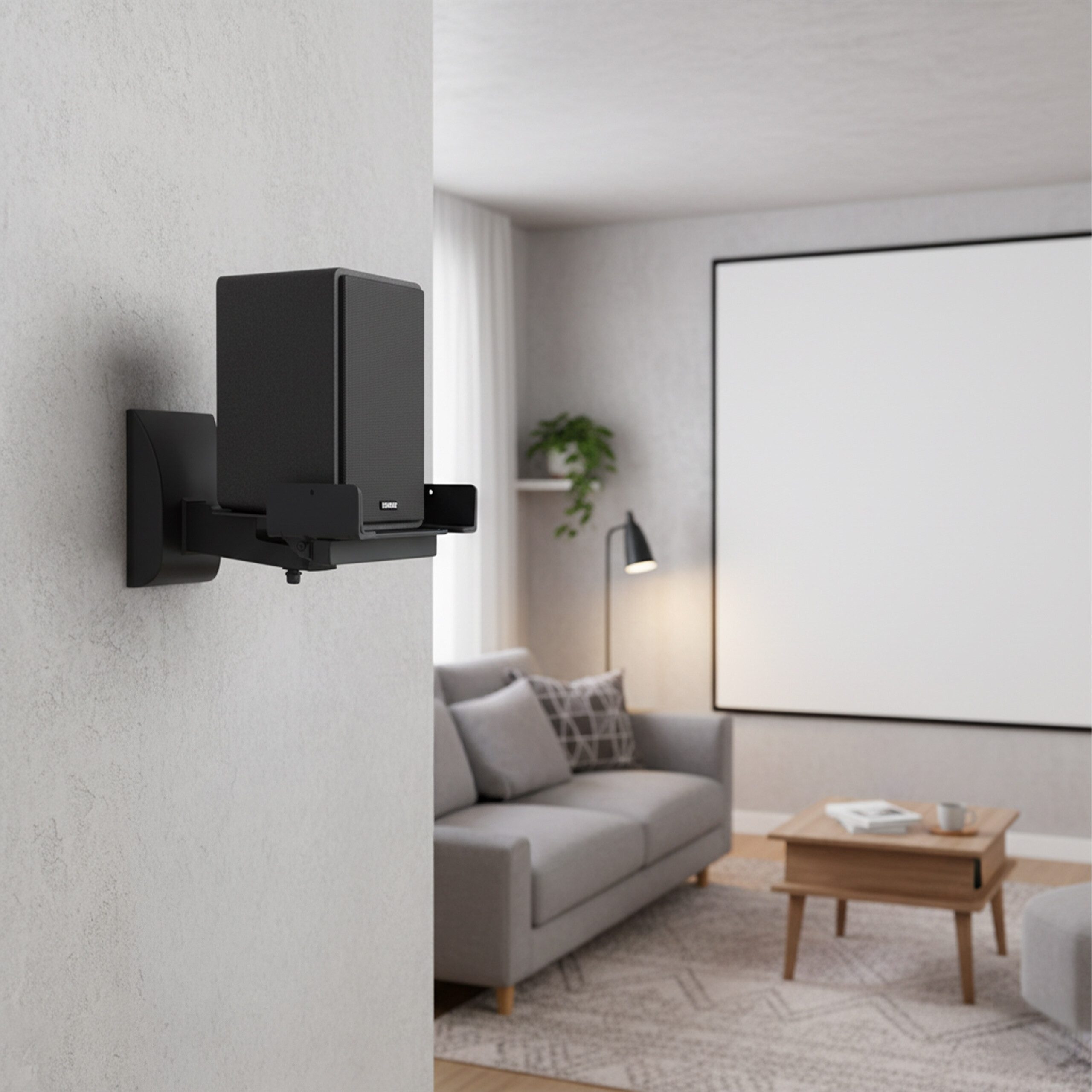 relaxdays Lautsprecher-Wandhalterung 2er Set, (schwarz)