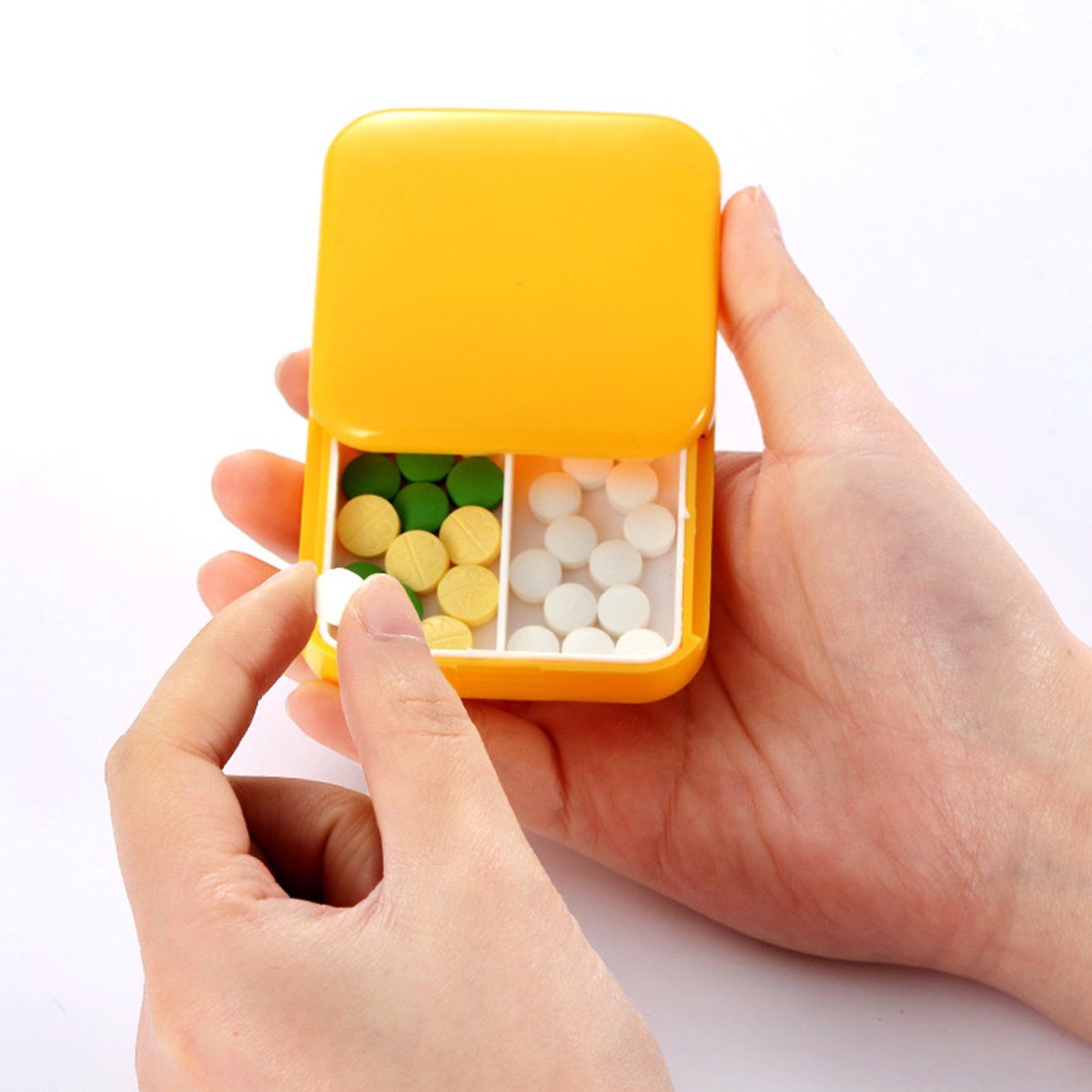 CTGtree Klein,Pillendose Medizinschrank Klein Stück Tablettenbox (4-St) Für 4 Unterwegs