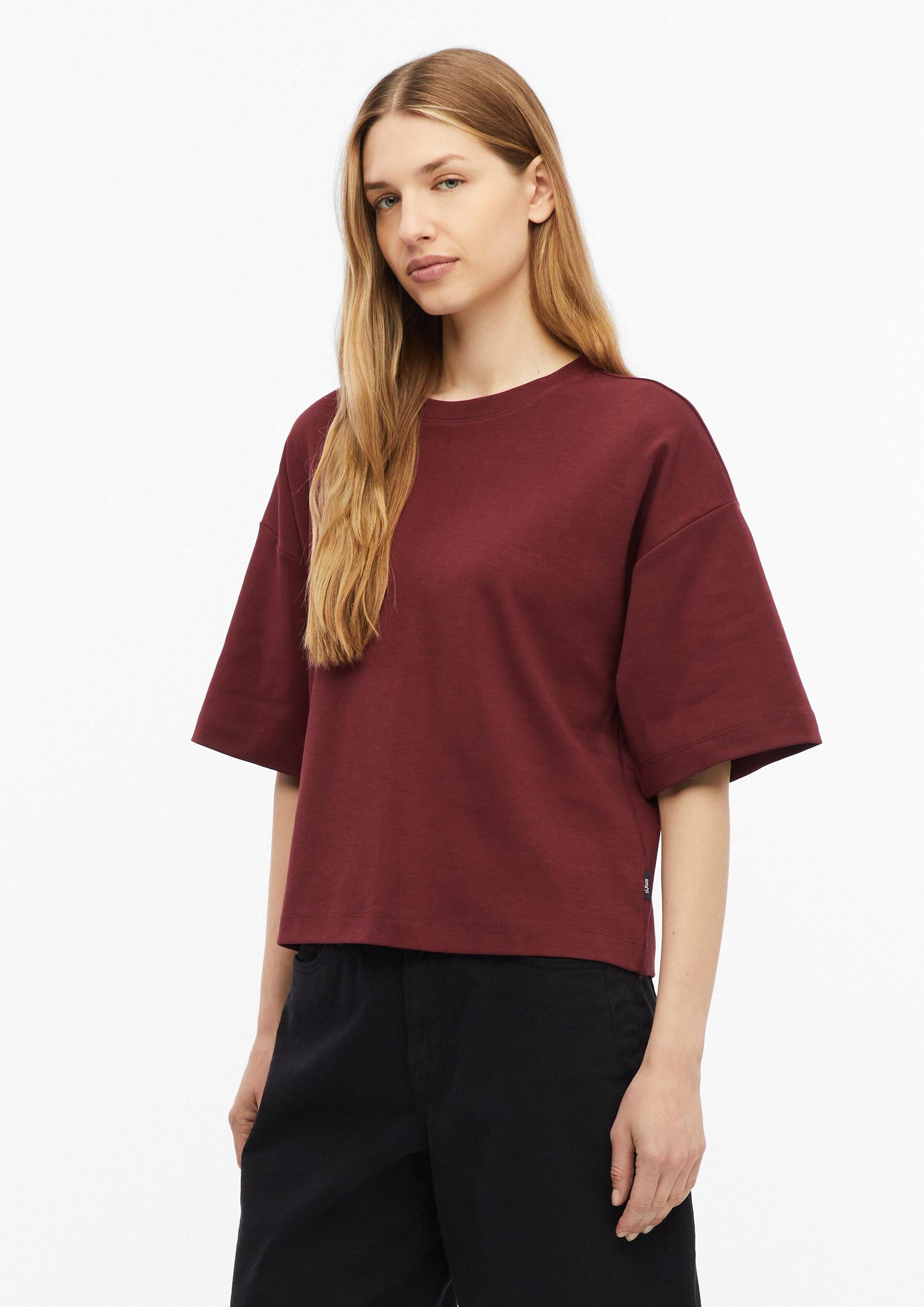 s.Oliver Kurzarmshirt T-Shirt T-Shirt aus Interlockjersey mit überschnittener Schulter