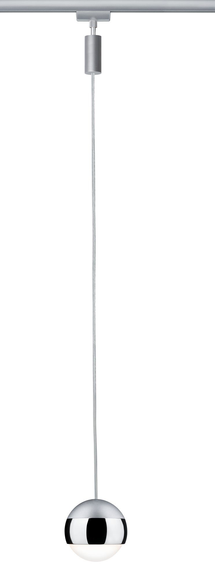 Paulmann Schienensystem-Leuchten URail Pendel Capsule II 400lm 6,3W 2700K 230V Schwarz matt, Chrom, LED fest integriert, Warmweiß, dimmbar