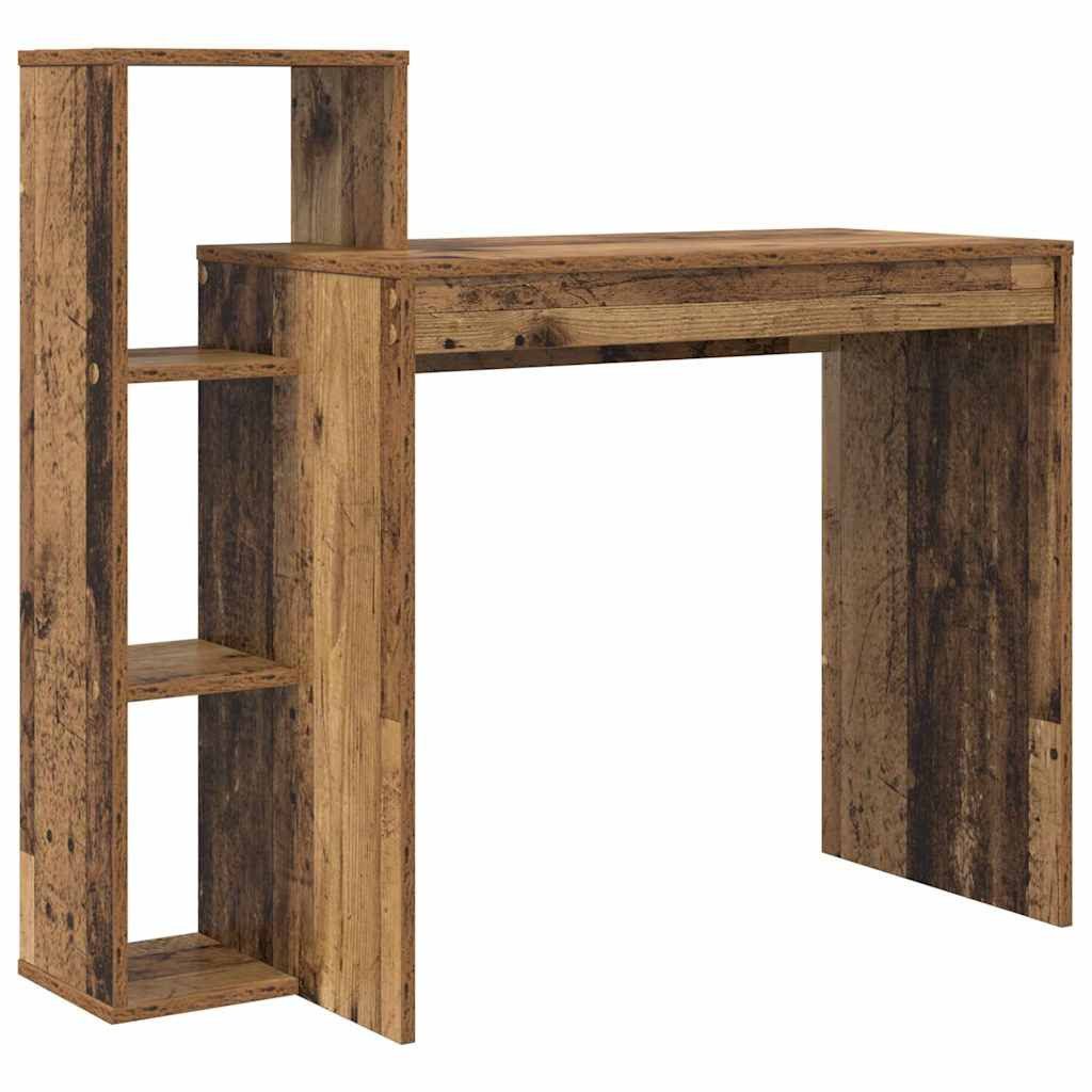 vidaXL Schreibtisch Schreibtisch mit Regal Altholz 100 x 40 x 90 cm Holzwer günstig online kaufen