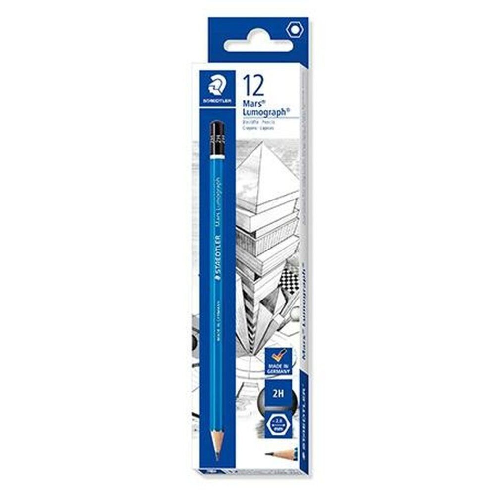 STAEDTLER Bleistift STAEDTLER Mars Lumograph 100 Bleistifte 2H blau 12 St.
