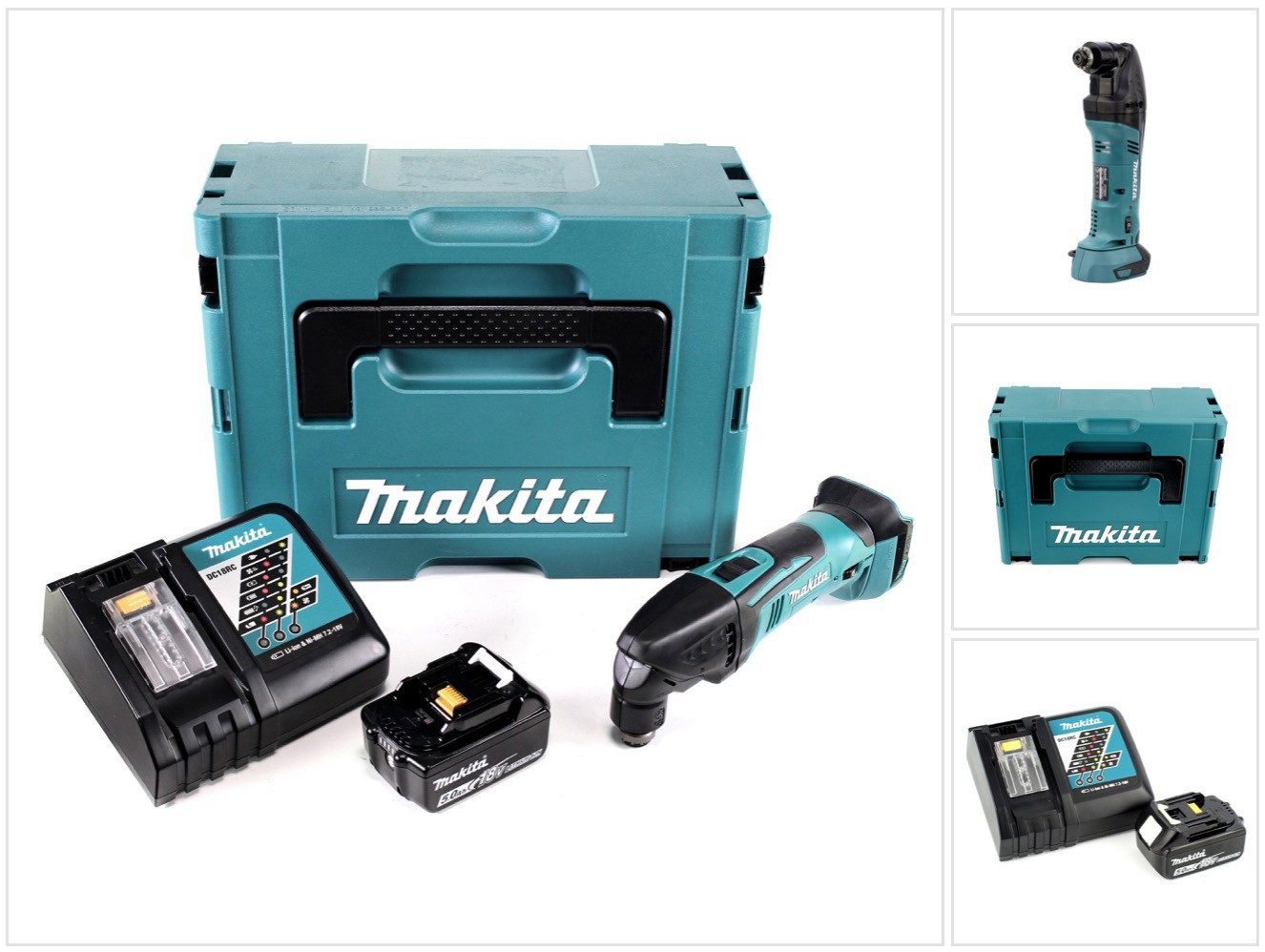 Makita Akku-Multifunktionswerkzeug DTM 50 RT1J 18V Li-Ion Akku Multifunktionswerkzeug im Makpac
