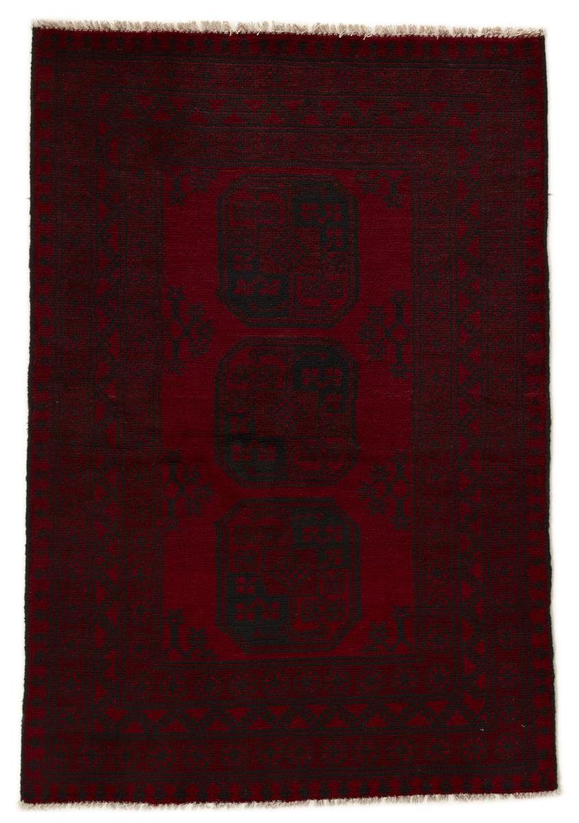 Orientteppich Afghan Akhche 98x147 Handgeknüpfter Orientteppich, Nain Trading, rechteckig, Höhe: 6 mm
