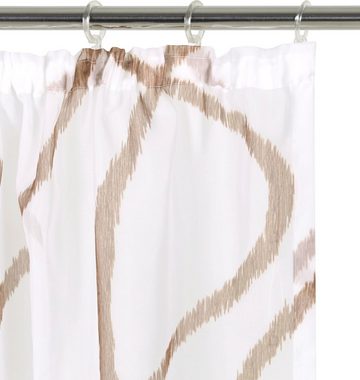 Gardine Bene, my home, Kräuselband (1 St), transparent, Polyester, Transparent, gemustert, glatt, verschiedene Größen