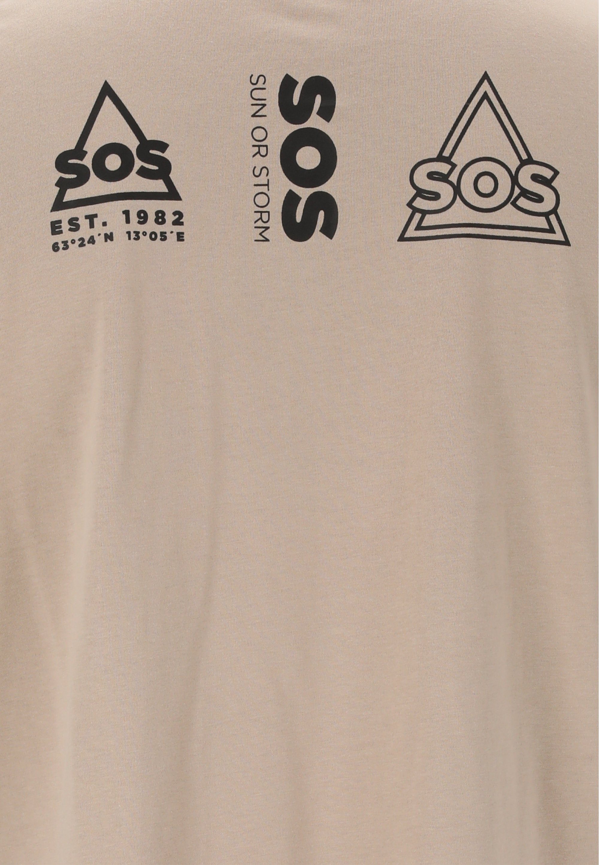 mit Dolomiti SOS taupe stylischem Funktionsshirt Logo-Design
