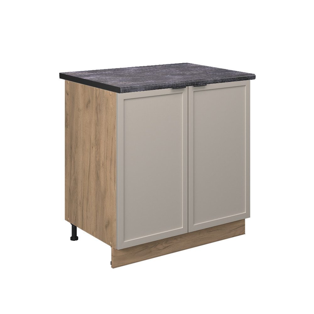 Vicco Spülenunterschrank Fame-Line, GrauBeige/Goldkraft Eiche, 80 günstig online kaufen