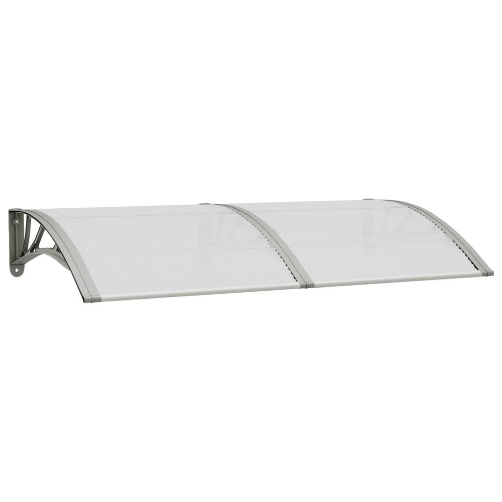 vidaXL Vordach, Türvordach Grau 150x80 cm Polycarbonat