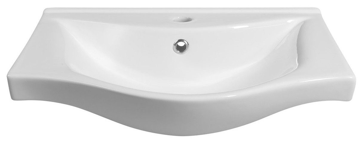 Aqualine Waschtisch ZARA 55 Keramik-Waschtisch 54x44,5cm, weiß, Aqualine-10055