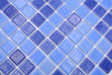 Mosani Mosaikfliesen Mosaikfliese Poolmosaik Schwimmbadmosaik blau mix