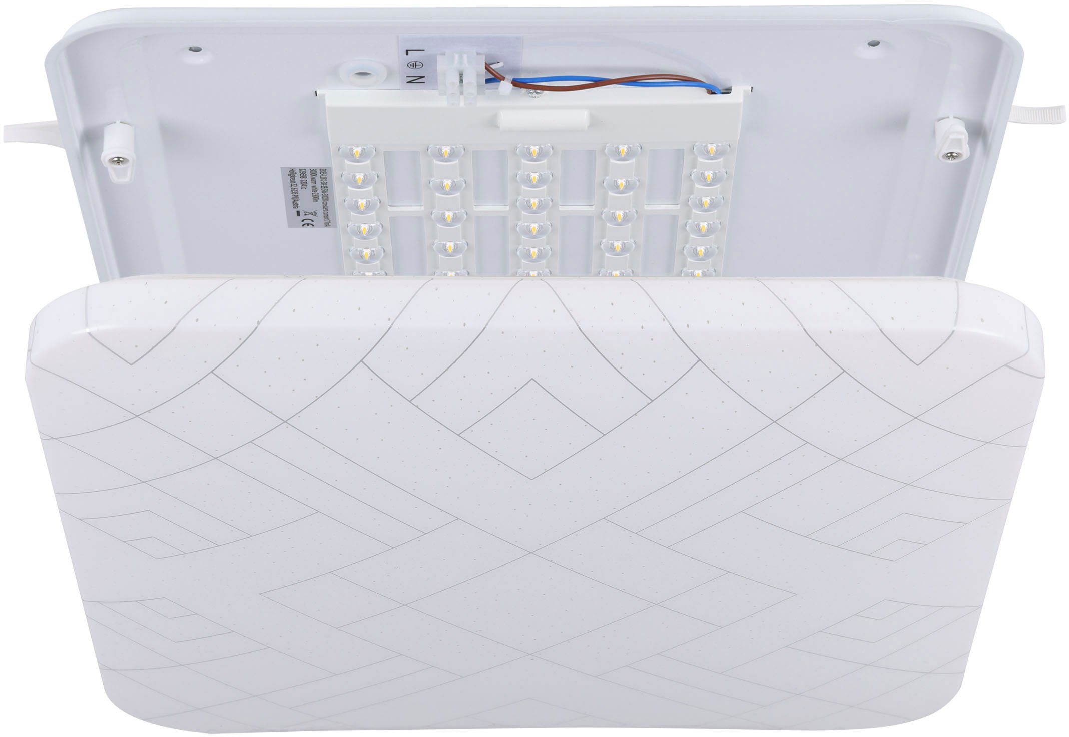 EGLO Deckenleuchte RENDE, LED fest integriert, Warmweiß, Deckenlampe, Lampe Decke, Deckenbeleuchtung, Aufbaulampe, 38 x 38 cm