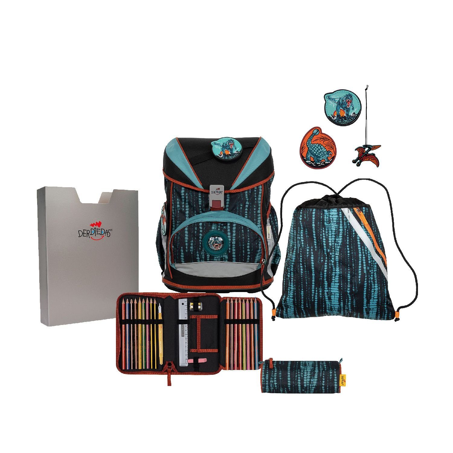 DerDieDas® Ранцы Schulrucksack Set 5-tlg. ErgoFlex Big Rex 2023