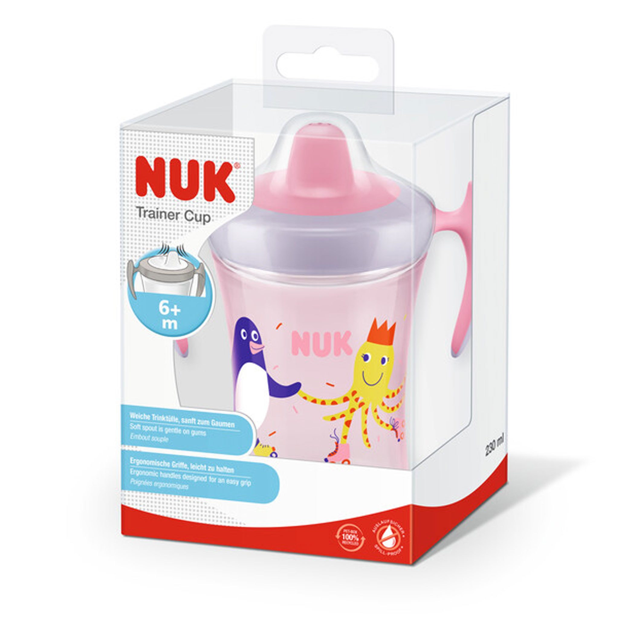 Babyflasche NUK Trainer Cup, rosa 230 ml BPA-frei